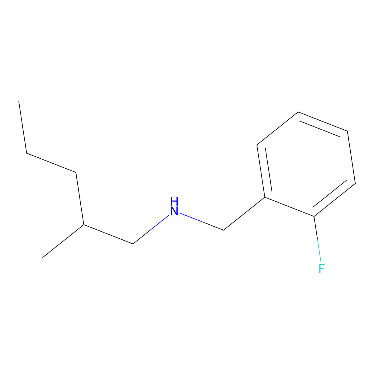 [(2-Fluorophenyl)methyl](2-methylpentyl)amine molecular structure, CAS 1040327-44-3