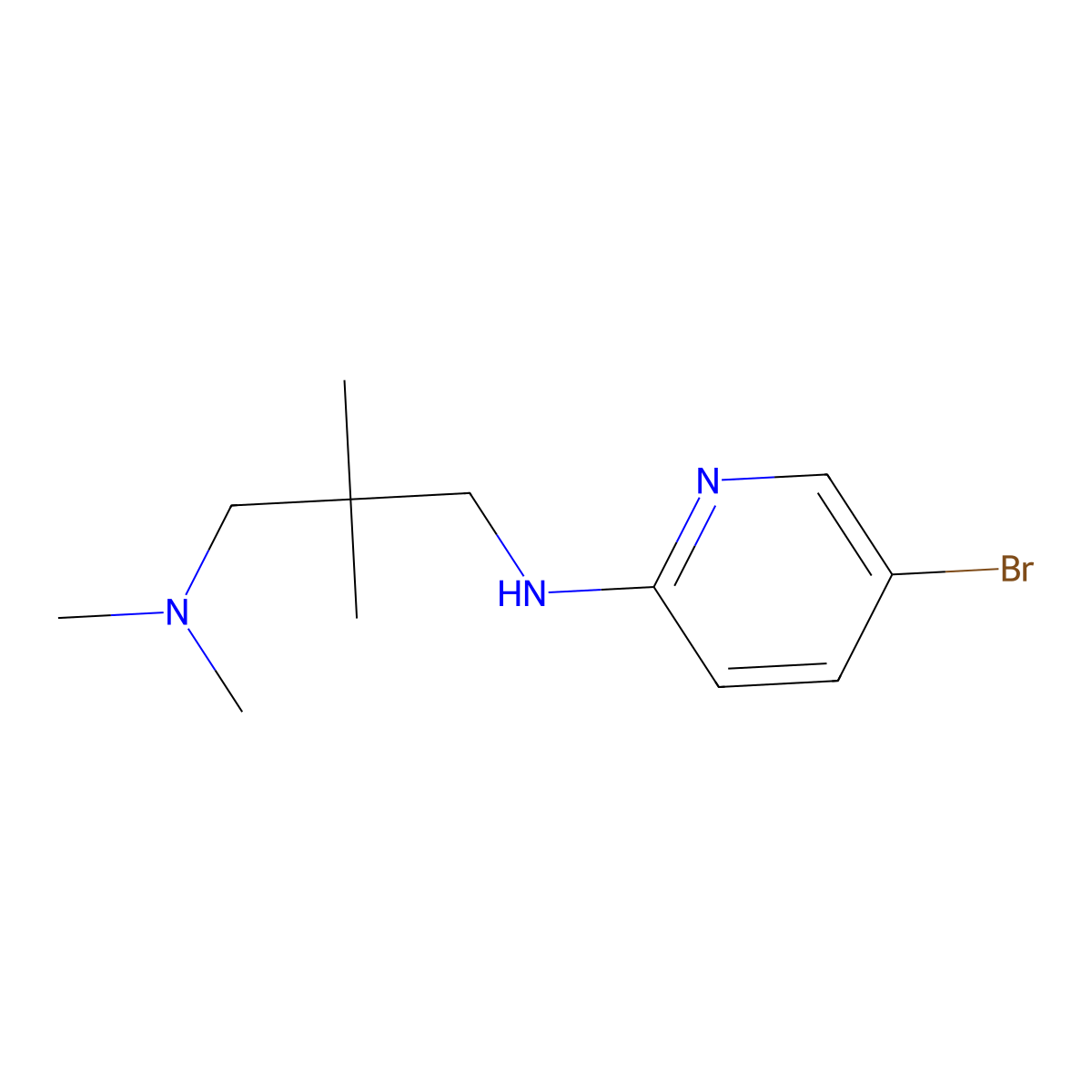 5-bromo-N-[3-(dimethylamino)-2,2-dimethylpropyl]pyridin-2-amine molecular structure, CAS 1040328-99-1