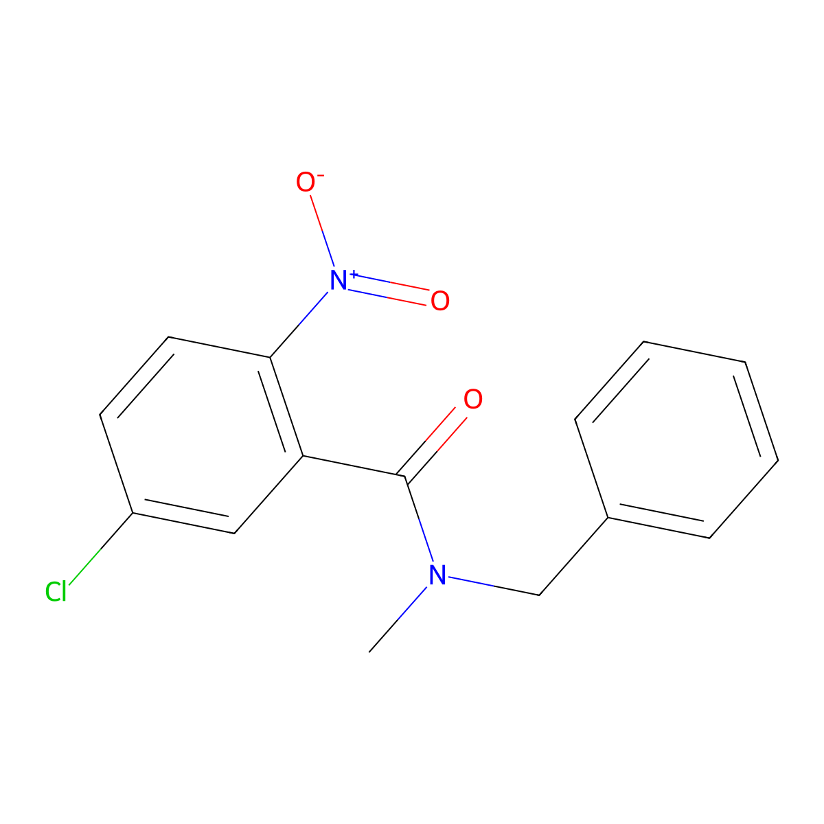 5-Chloro-N-methyl-2-nitro-N-(phenylmethyl)benzamide molecular structure, CAS 1040331-56-3