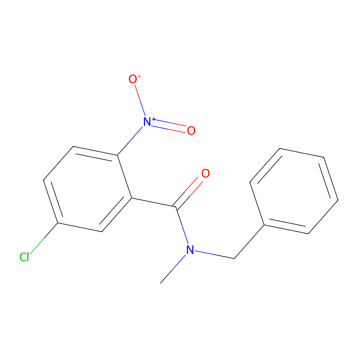 5-Chloro-N-methyl-2-nitro-N-(phenylmethyl)benzamide molecular structure, CAS 1040331-56-3