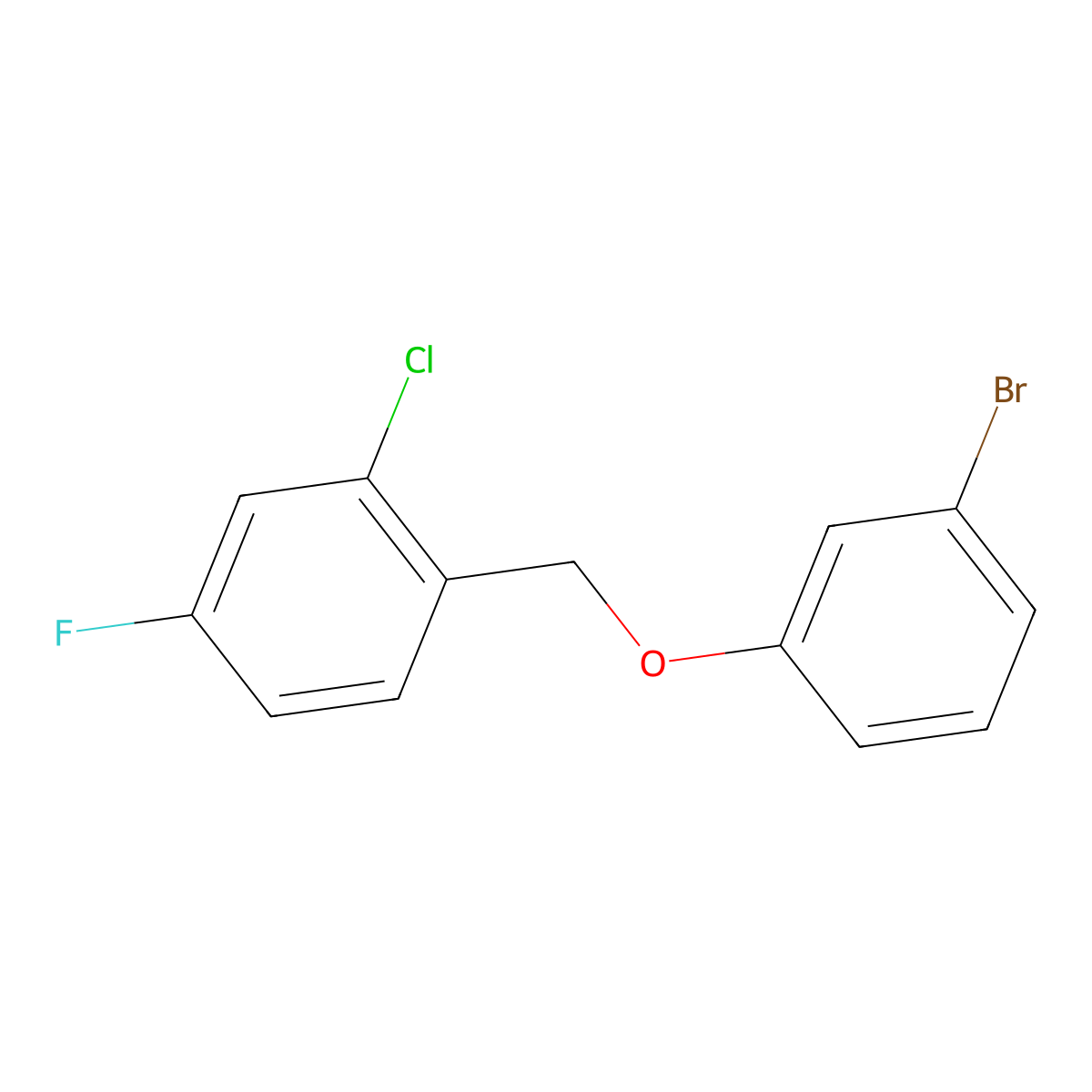 3-Bromophenyl-(2-chloro-4-fluorobenzyl)ether molecular structure, CAS 1040339-24-9