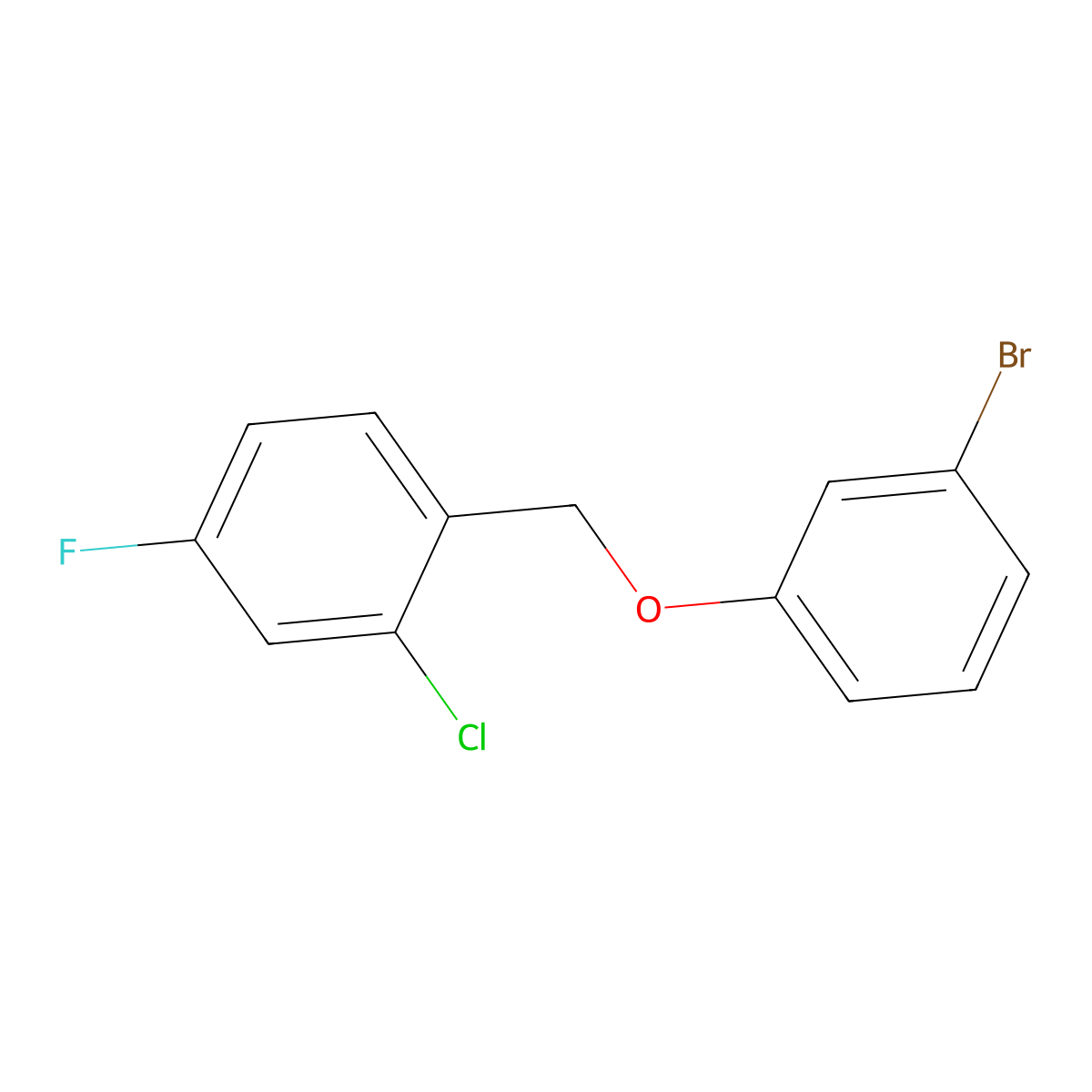 3-Bromophenyl-(2-chloro-4-fluorobenzyl)ether molecular structure, CAS 1040339-24-9