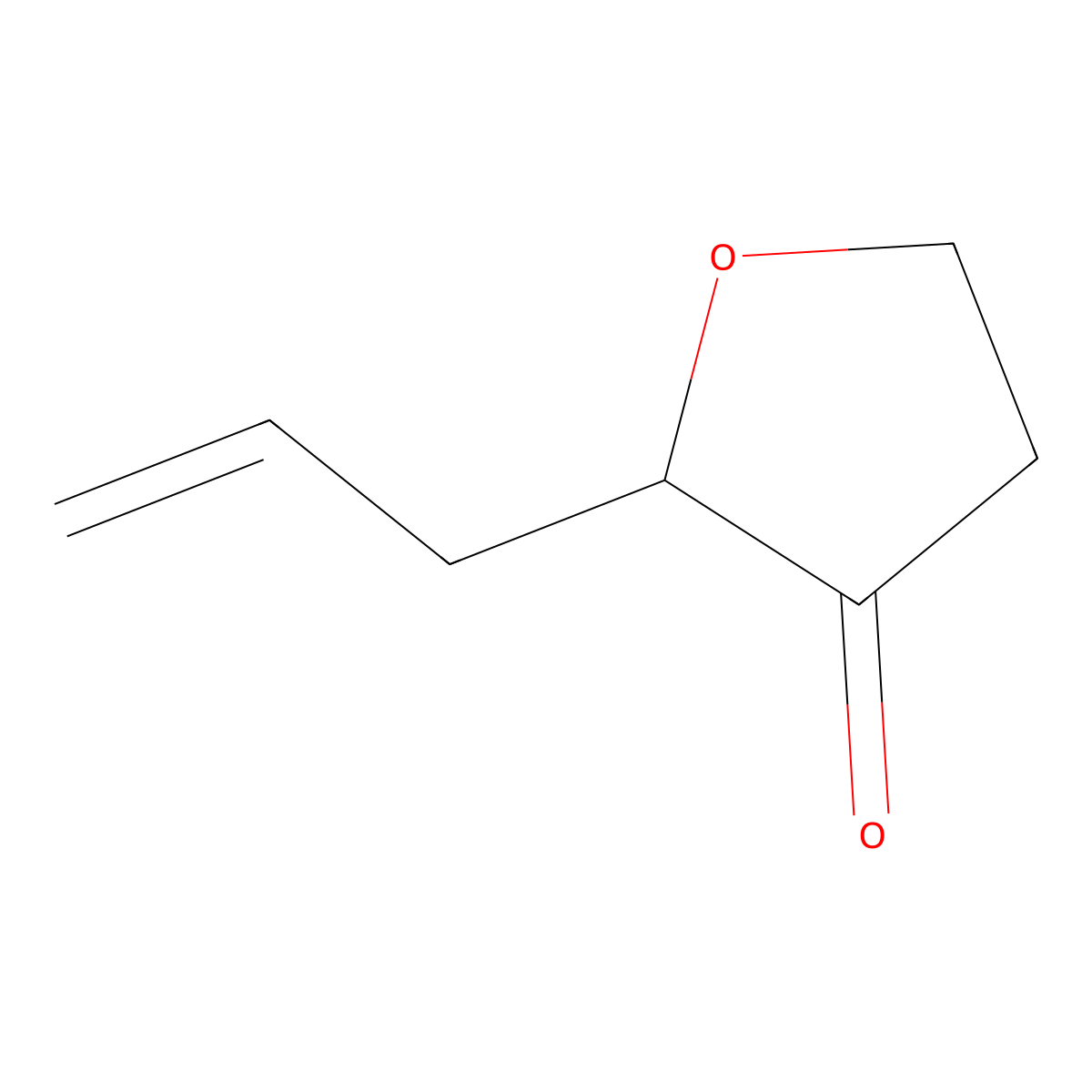 2-(Prop-2-en-1-yl)oxolan-3-one molecular structure, CAS 104034-54-0
