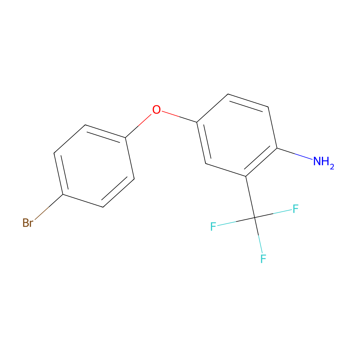 4-(4-Bromophenoxy)-2-(trifluoromethyl)aniline molecular structure, CAS 1040341-48-7