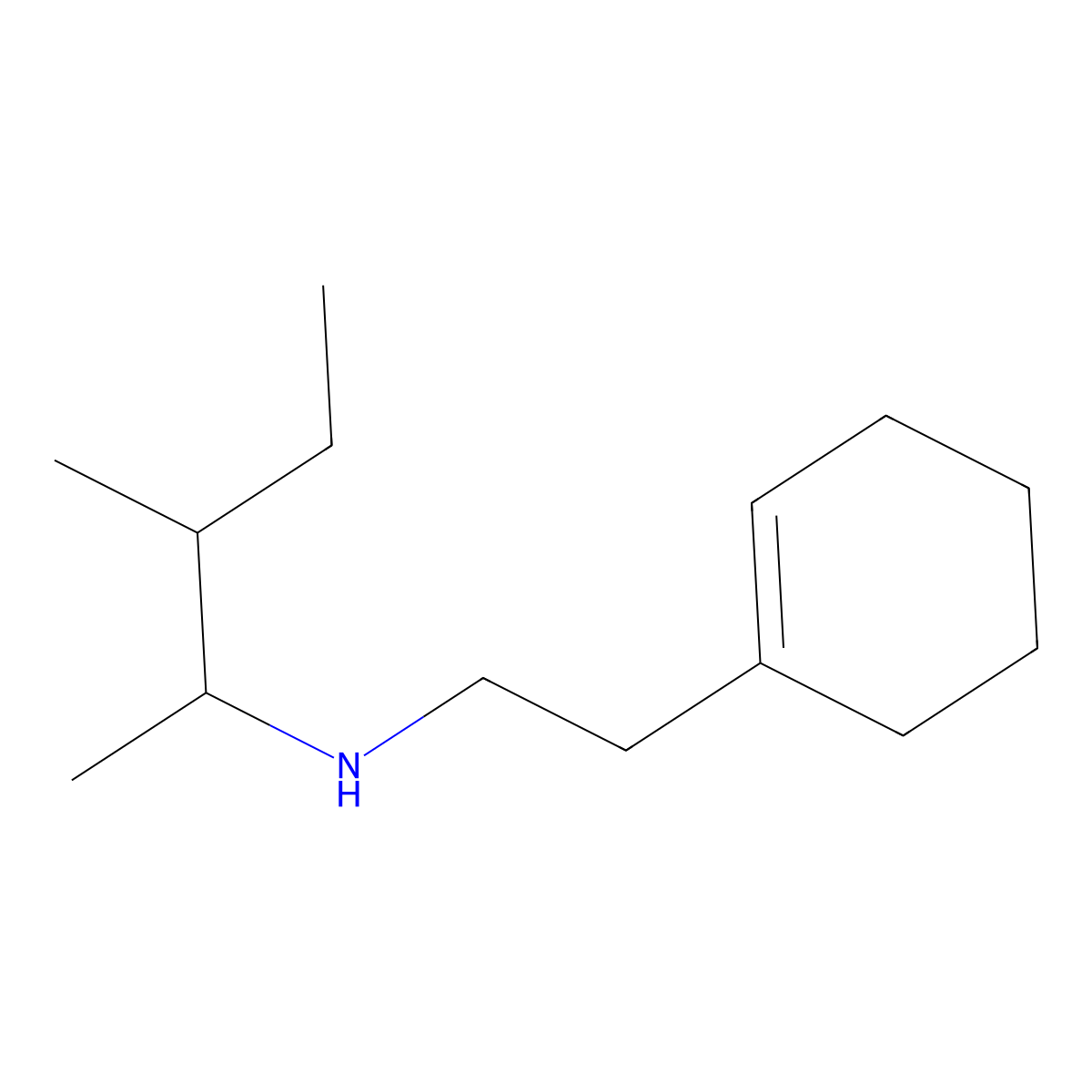[2-(Cyclohex-1-en-1-yl)ethyl](3-methylpentan-2-yl)amine molecular structure, CAS 1040342-30-0