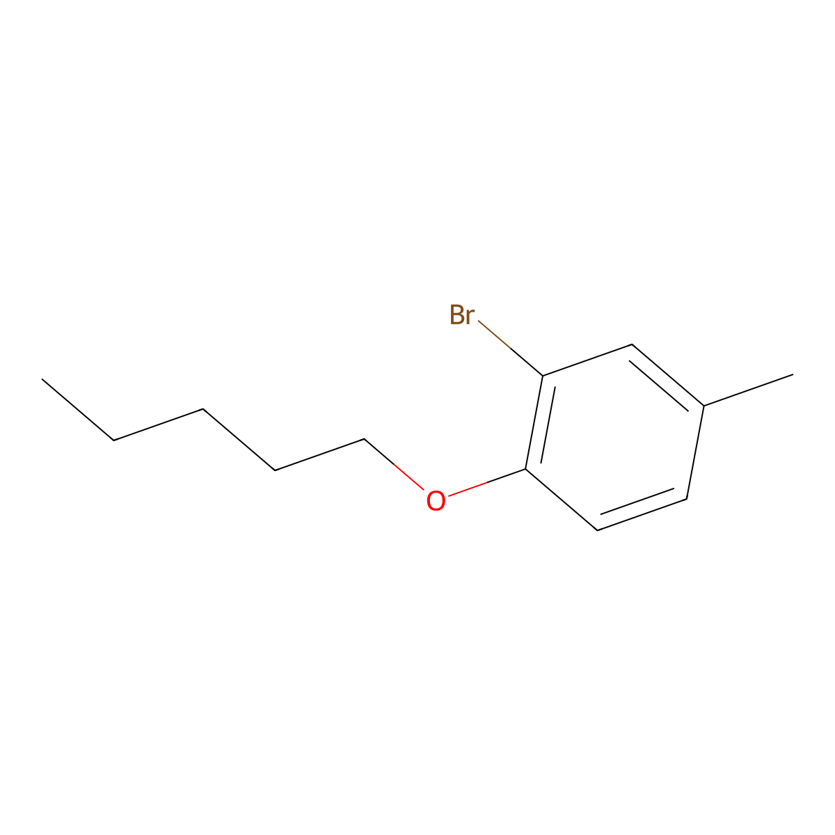 1-Bromo-5-methyl-2-n-pentyloxybenzene molecular structure, CAS 1040345-76-3
