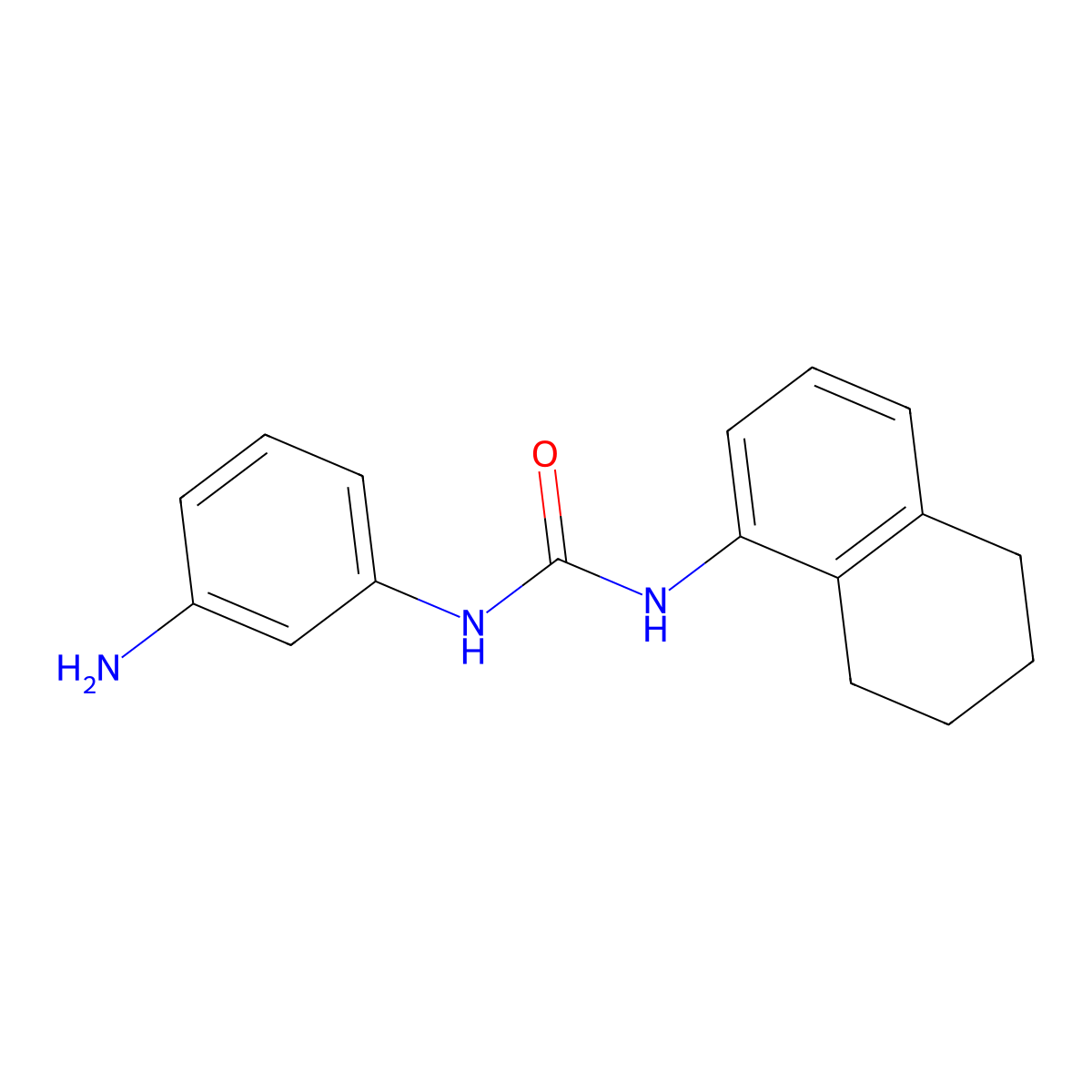 3-(3-Aminophenyl)-1-(5,6,7,8-tetrahydronaphthalen-1-yl)urea molecular structure, CAS 1040346-63-1