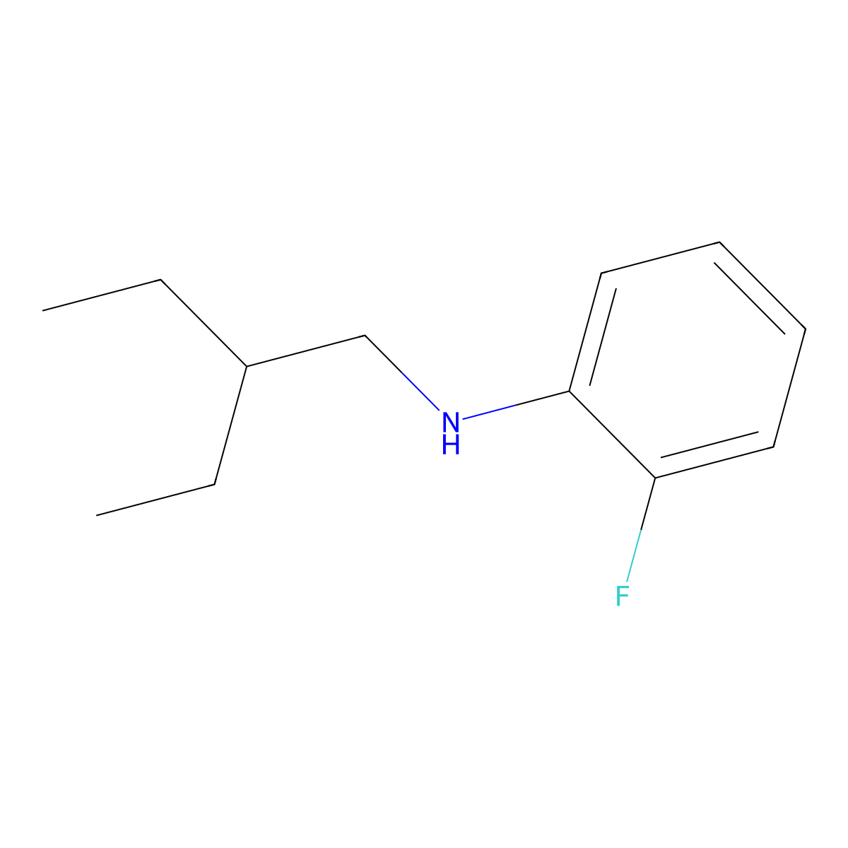 N-(2-ethylbutyl)-2-fluoroaniline molecular structure, CAS 1040346-78-8