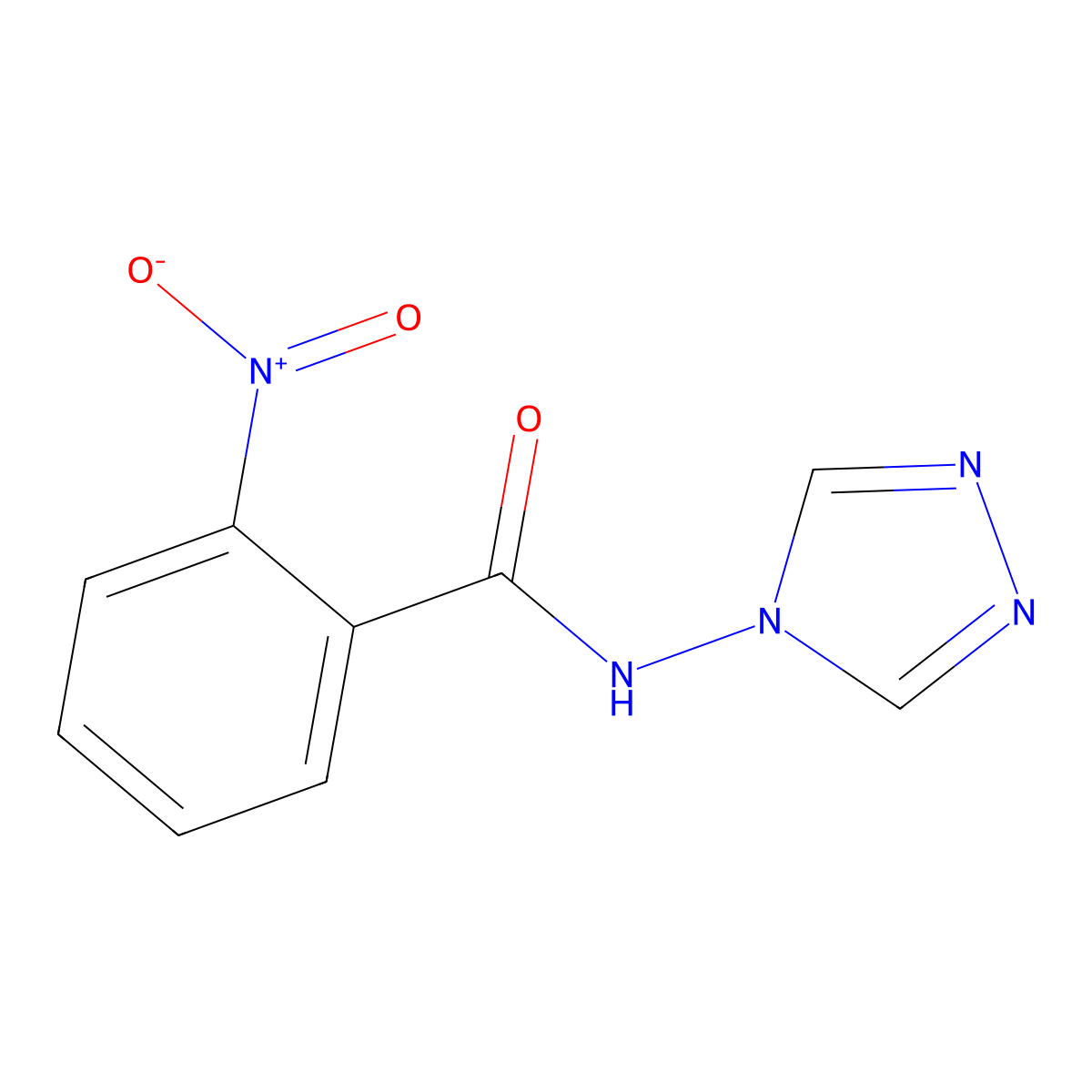 2-nitro-N-(1,2,4-triazol-4-yl)benzamide molecular structure, CAS 104035-24-7