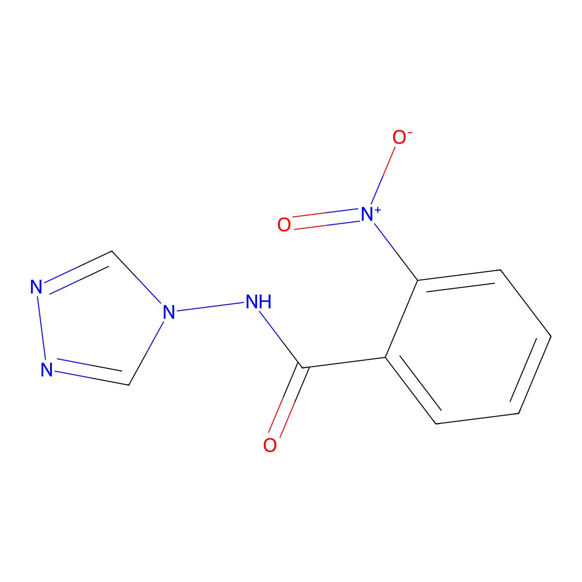 2-nitro-N-(1,2,4-triazol-4-yl)benzamide molecular structure, CAS 104035-24-7