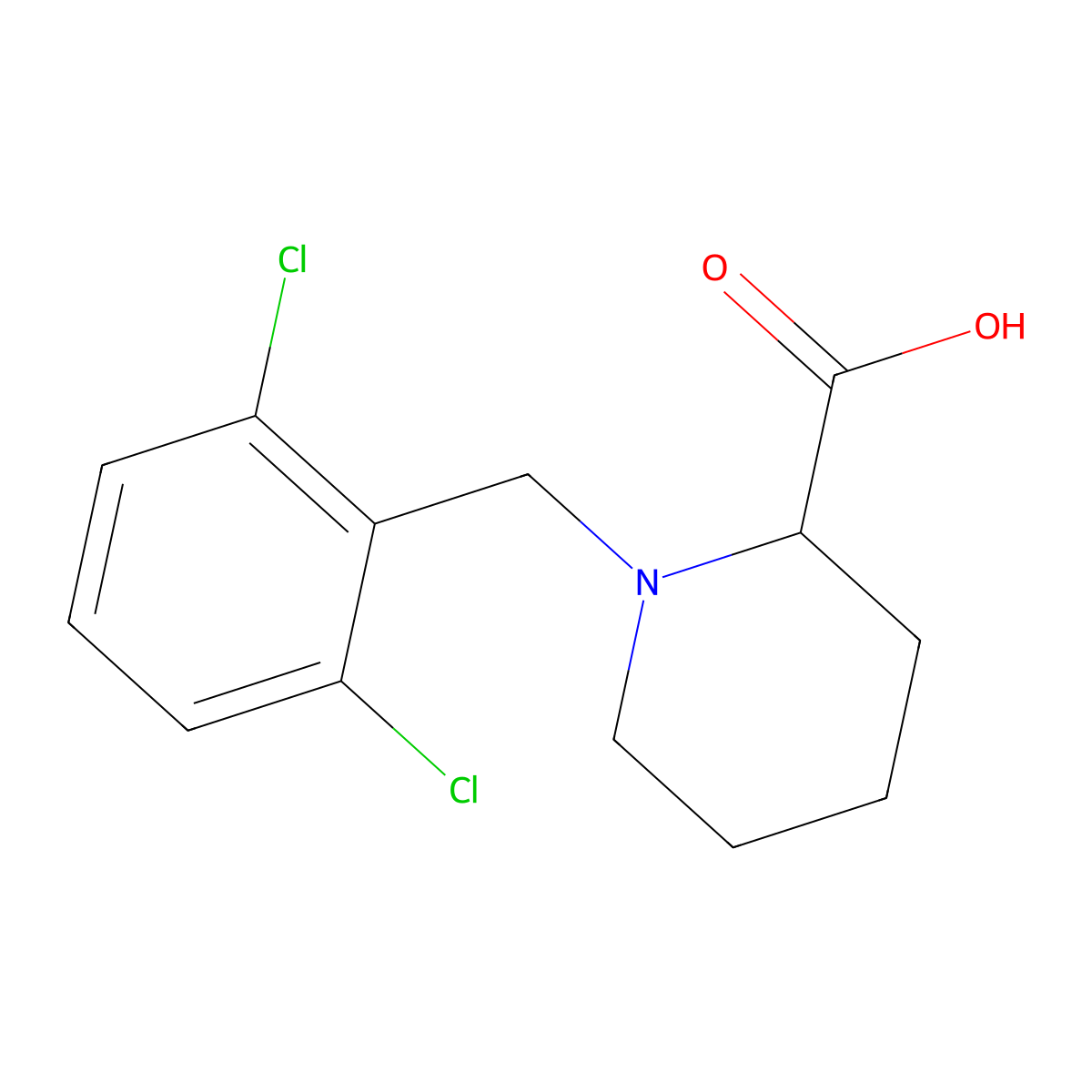 1-(2,6-Dichlorobenzyl)piperidine-2-carboxylic acid molecular structure, CAS 1040350-76-2