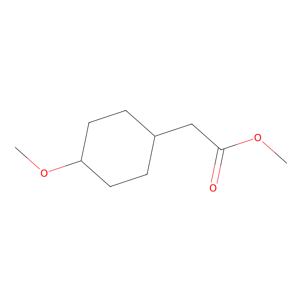 Methyl 2-(4-methoxycyclohexyl)acetate molecular structure, CAS 104036-17-1