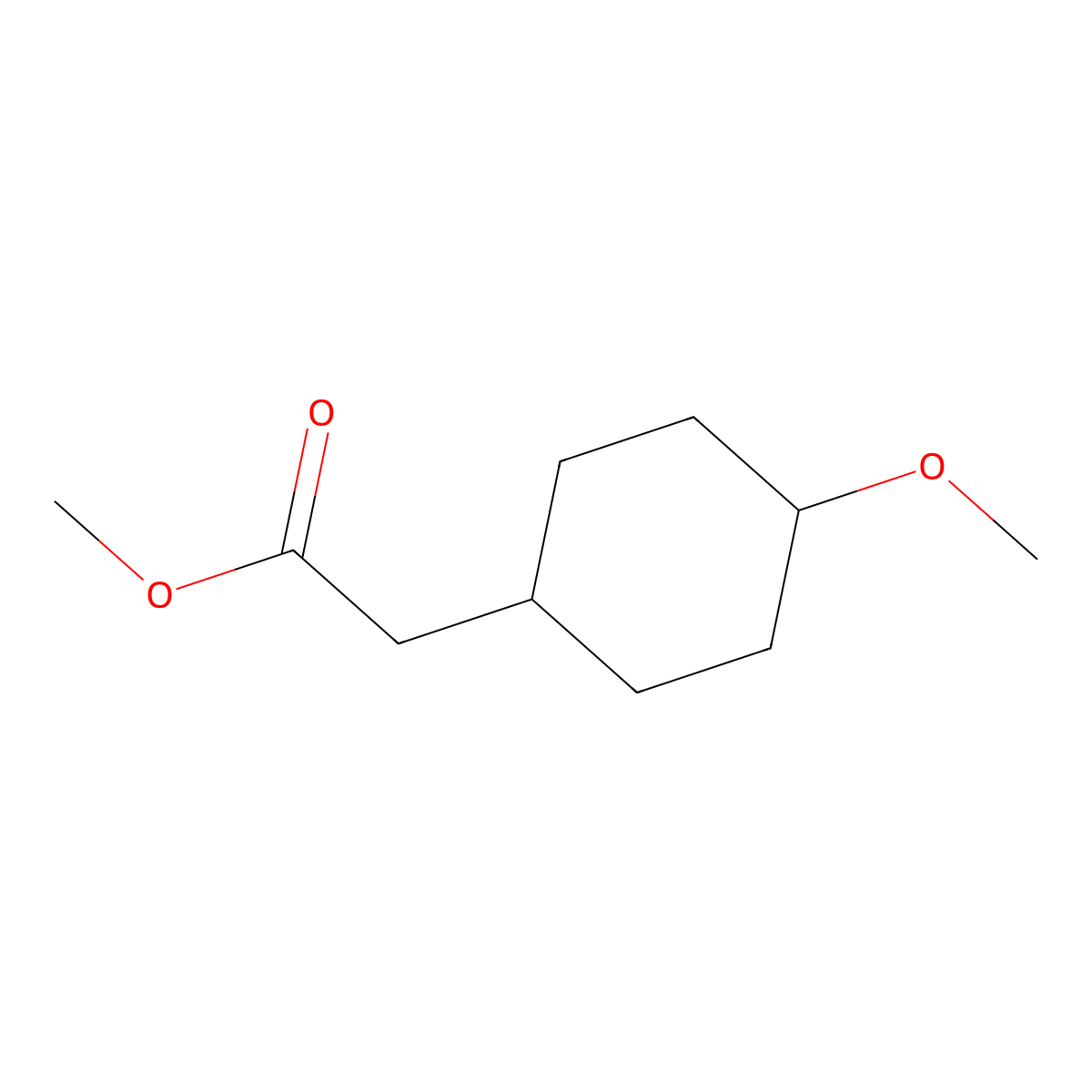 Methyl 2-(4-methoxycyclohexyl)acetate molecular structure, CAS 104036-17-1