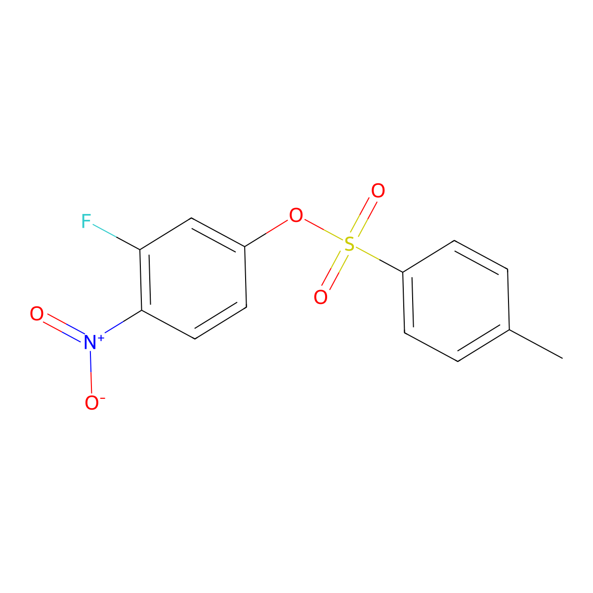 3-Fluoro-4-nitrophenyl 4-methylbenzene-1-sulfonate molecular structure, CAS 1040363-84-5