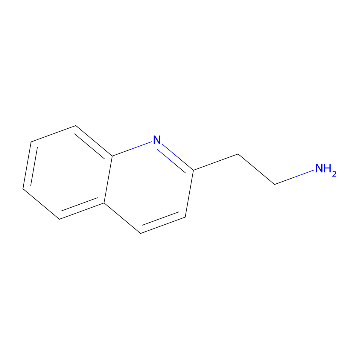 2-(Quinolin-2-yl)ethan-1-amine molecular structure, CAS 104037-38-9