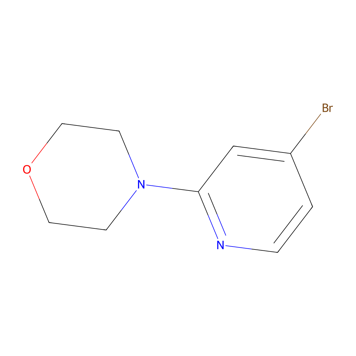 4-(4-Bromopyridin-2-yl)morpholine molecular structure, CAS 1040377-12-5