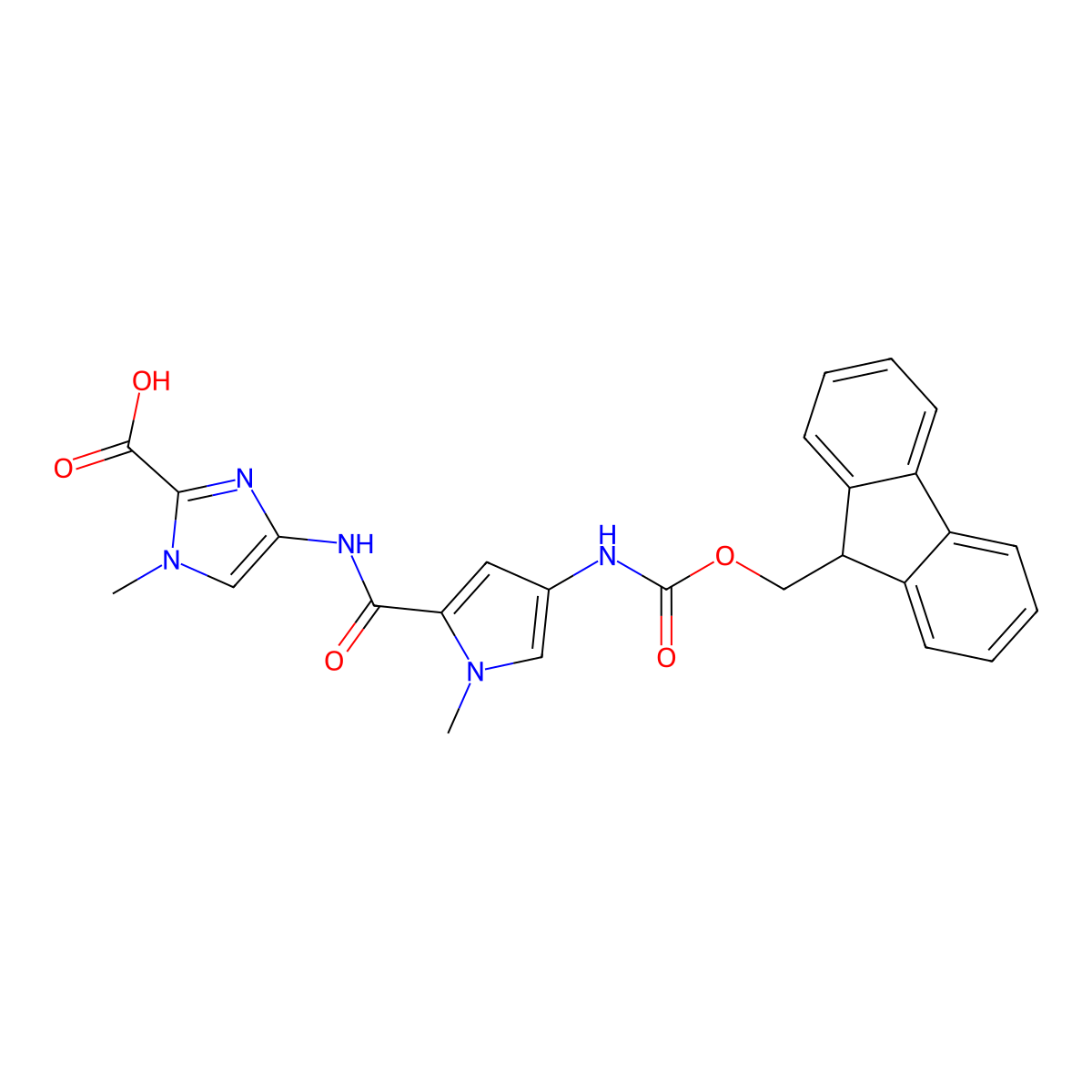 Fmoc-PyIm-COOH molecular structure, CAS 1040393-13-2