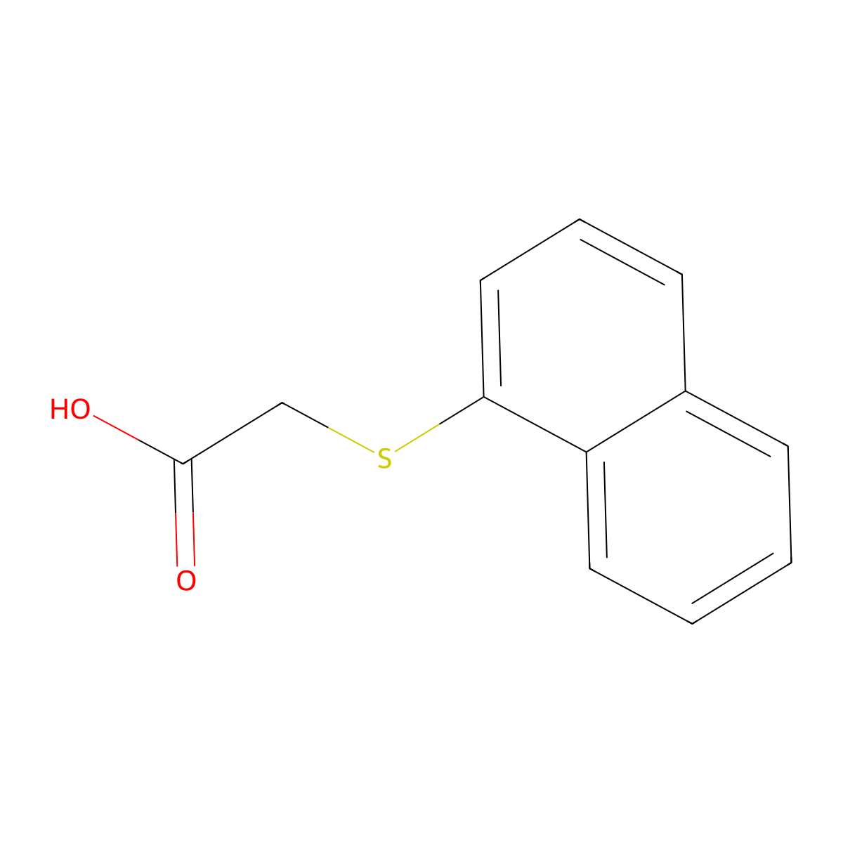 (1-Naphthylthio)acetic acid molecular structure, CAS 10404-24-7