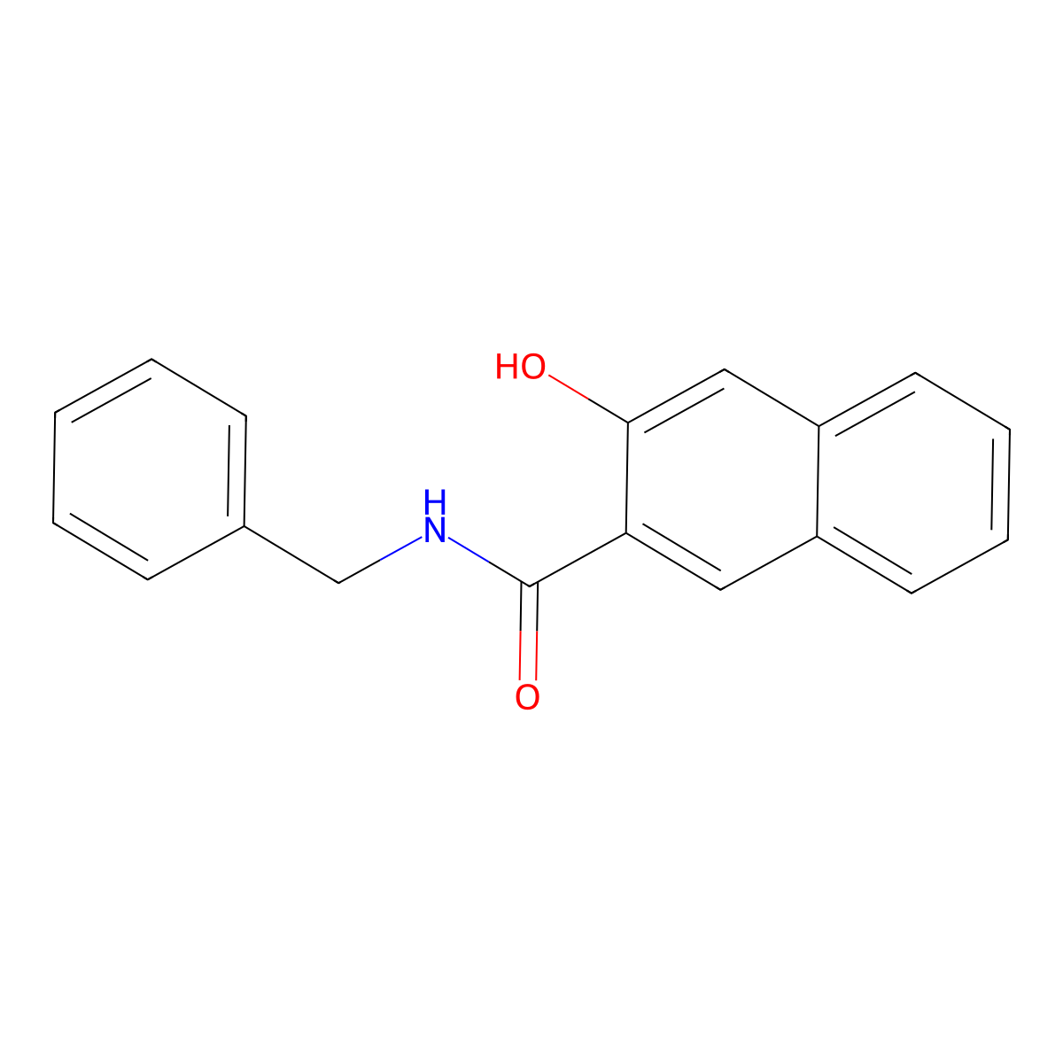 N-benzyl-3-hydroxynaphthalene-2-carboxamide molecular structure, CAS 104040-43-9