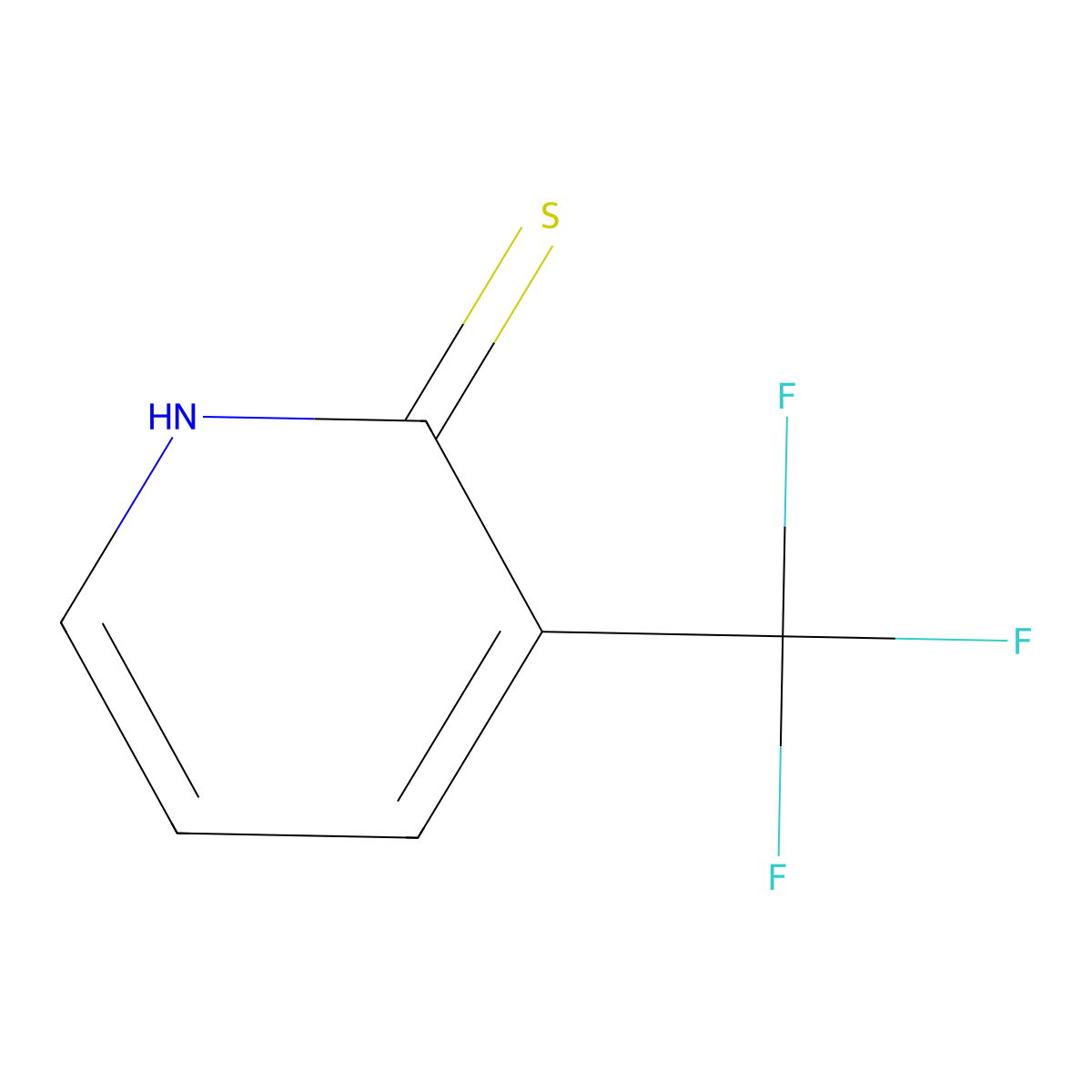 3-(Trifluoromethyl)pyridine-2(1H)-thione molecular structure, CAS 104040-74-6