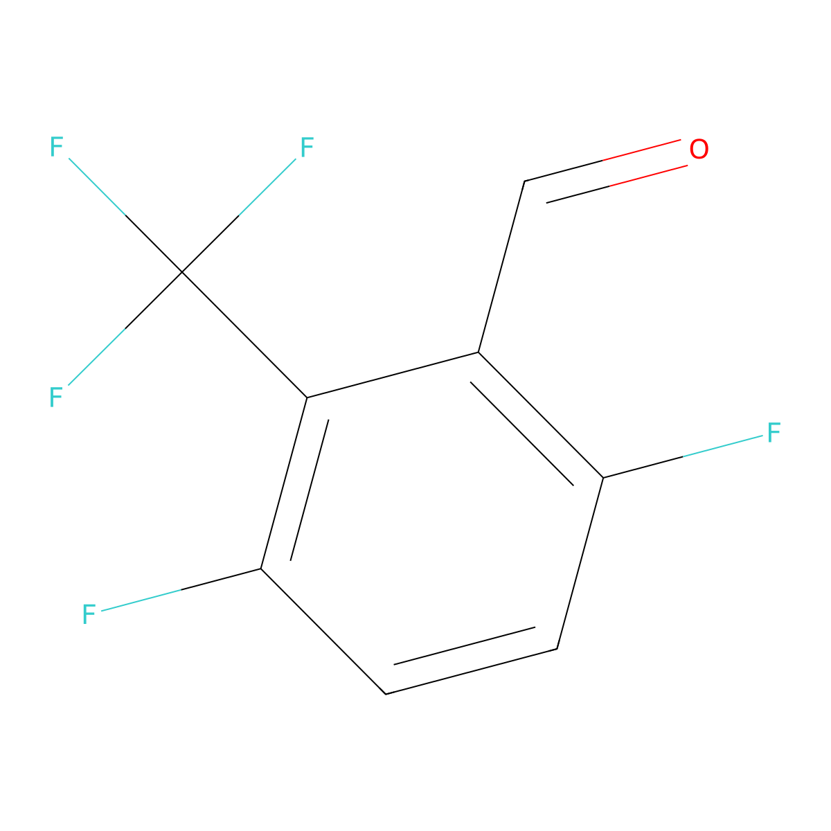 3,6-Difluoro-2-(trifluoromethyl)benzaldehyde molecular structure, CAS 104044-26-0