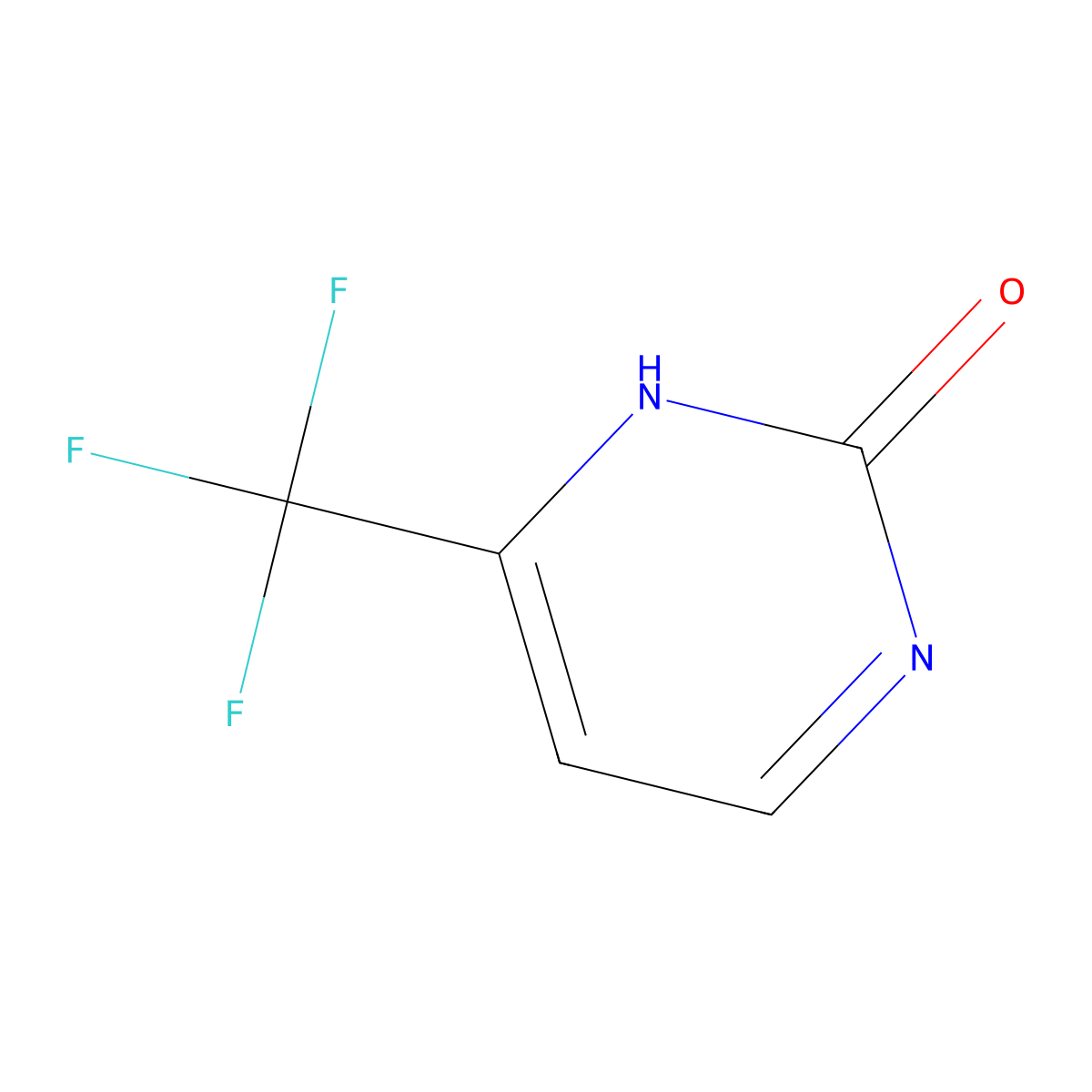 2-Hydroxy-4-(trifluoromethyl)pyrimidine molecular structure, CAS 104048-92-2