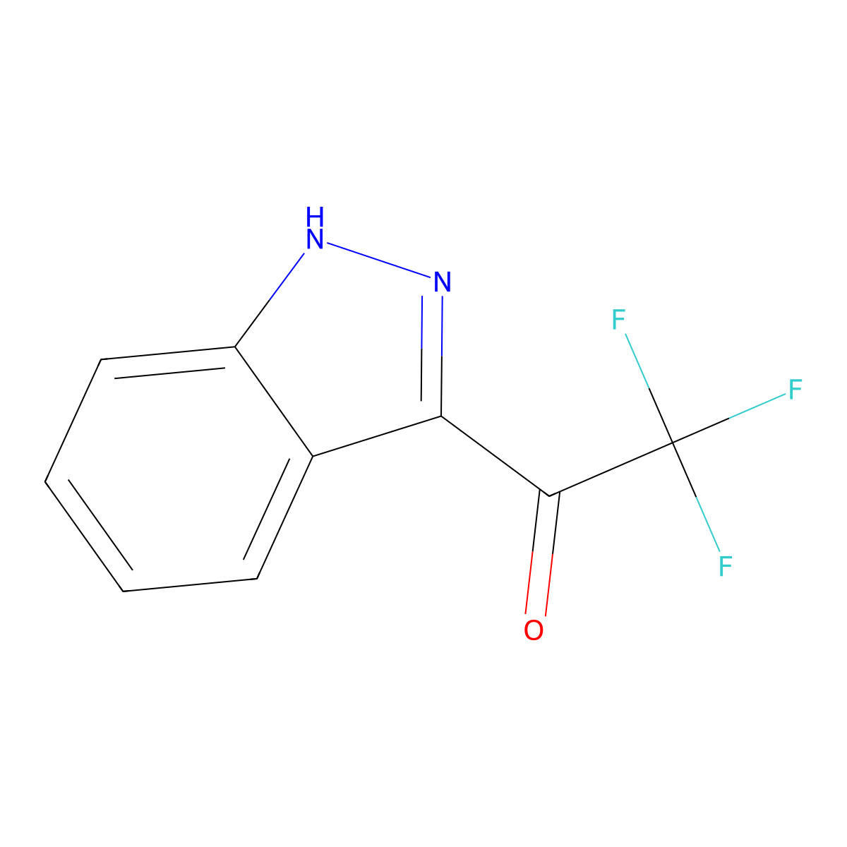 2,2,2-trifluoro-1-(1H-indazol-3-yl)ethanone molecular structure, CAS 1040502-31-5