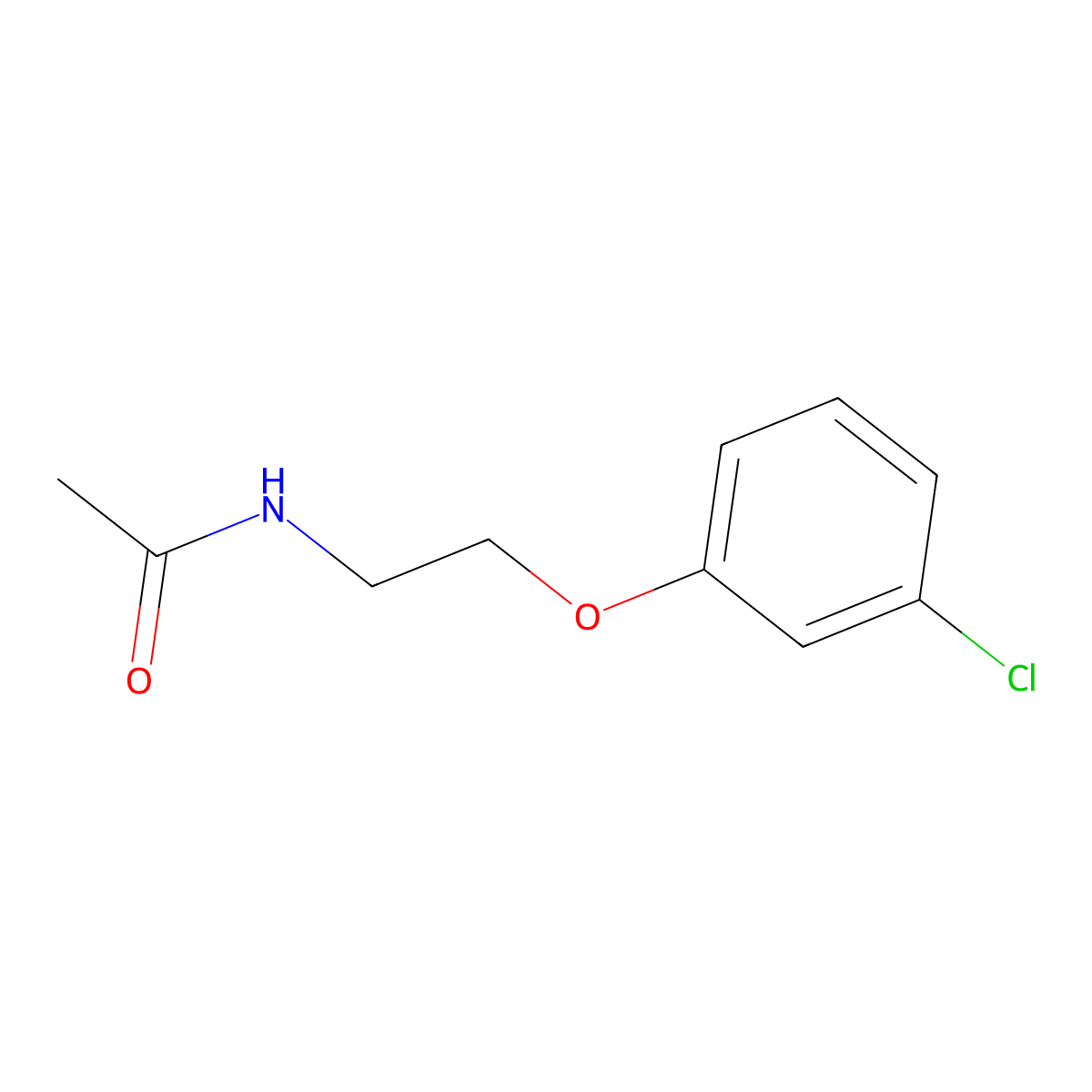N-[2-(3-chlorophenoxy)ethyl]acetamide molecular structure, CAS 104053-88-5