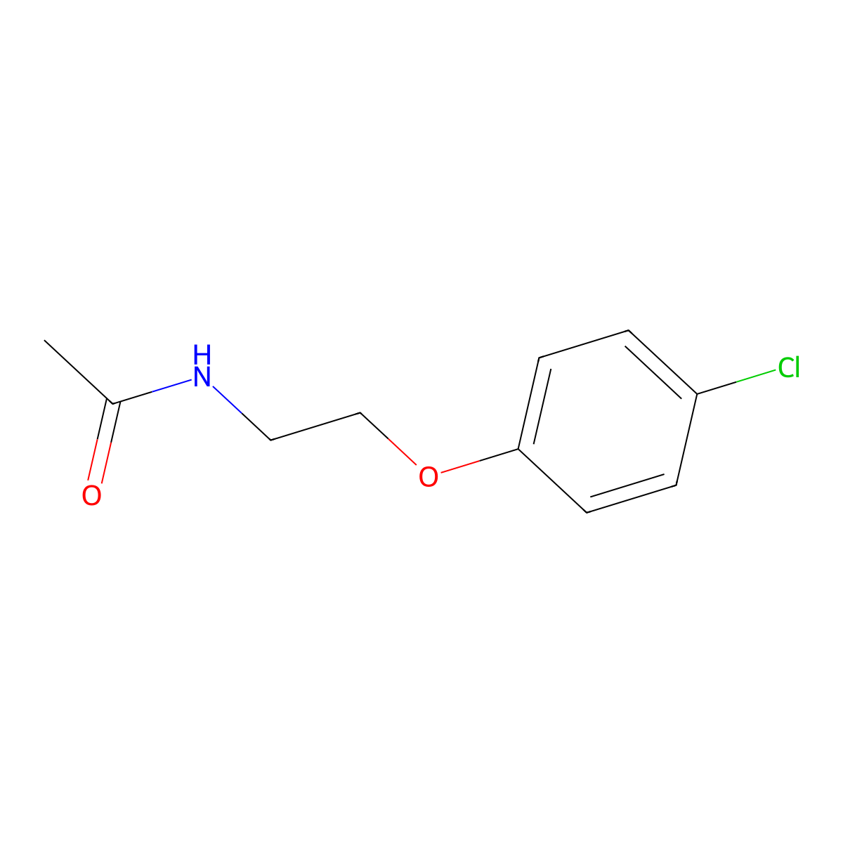 N-(2-(4-Chlorophenoxy)ethyl)acetamide molecular structure, CAS 104053-89-6