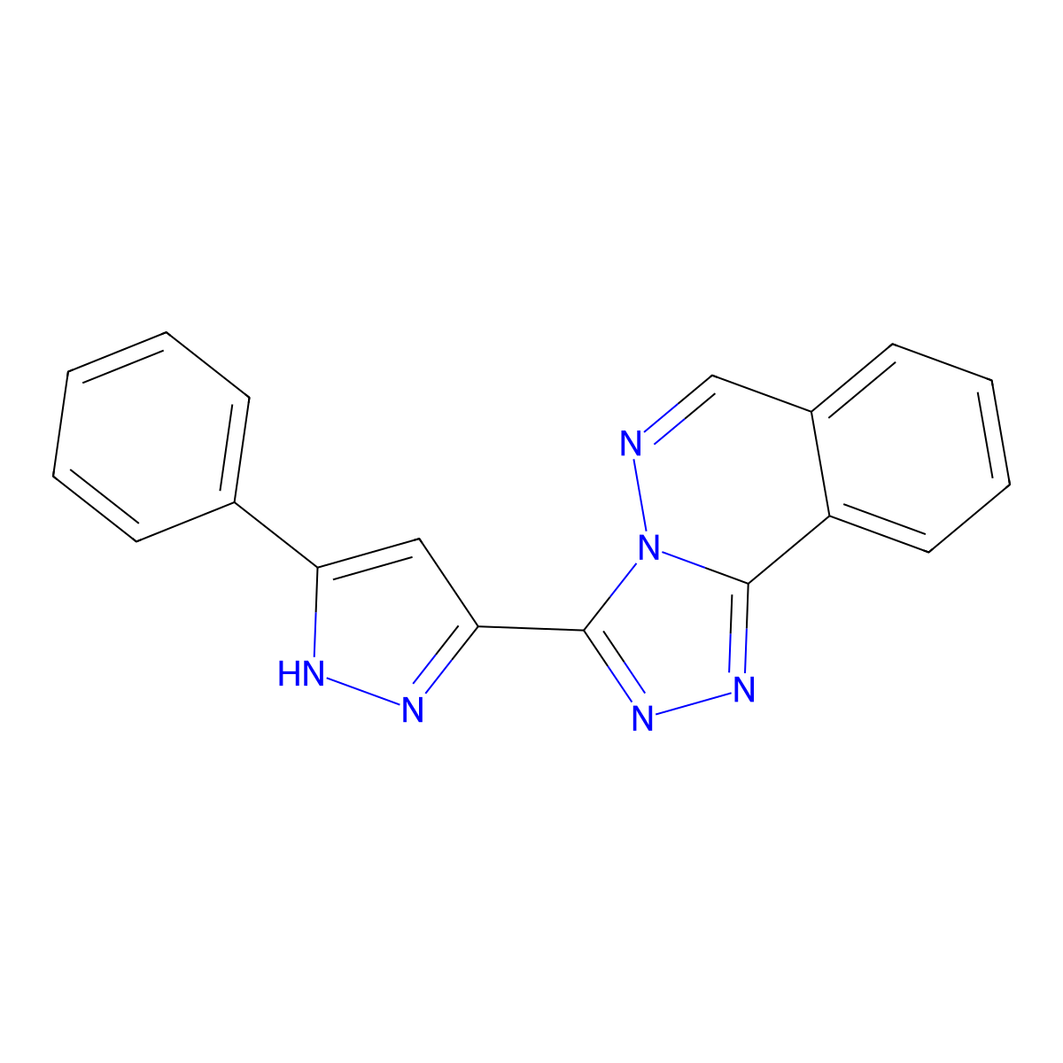 3-(3-phenyl-1H-pyrazol-5-yl)-[1,2,4]triazolo[3,4-a]phthalazine molecular structure, CAS 1040555-26-7