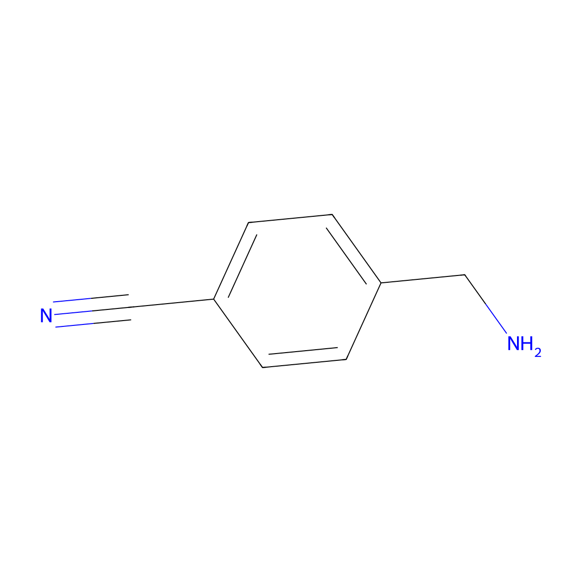4-(Aminomethyl)benzonitrile molecular structure, CAS 10406-25-4