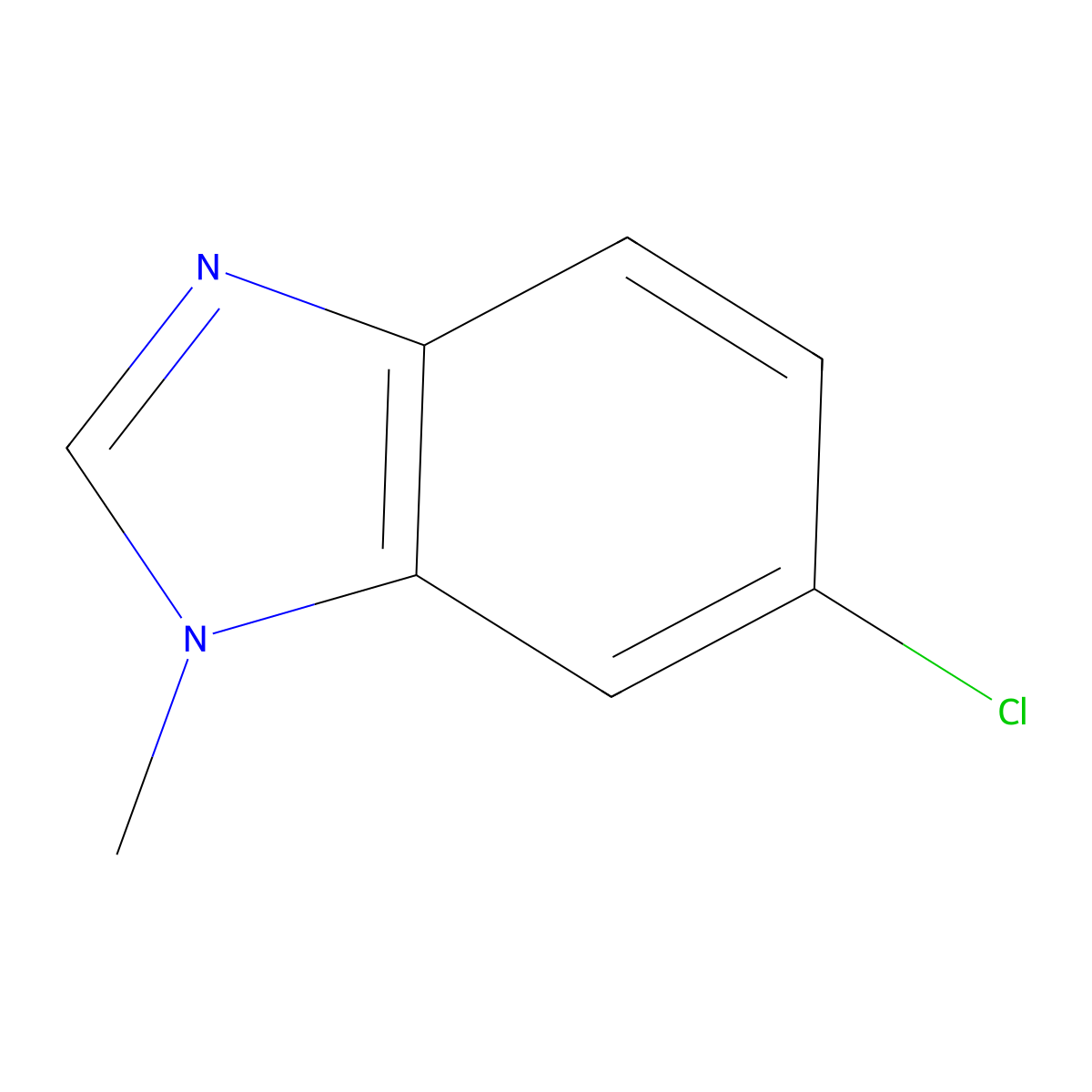 6-chloro-1-methyl-1H-benzimidazole molecular structure, CAS 10406-94-7