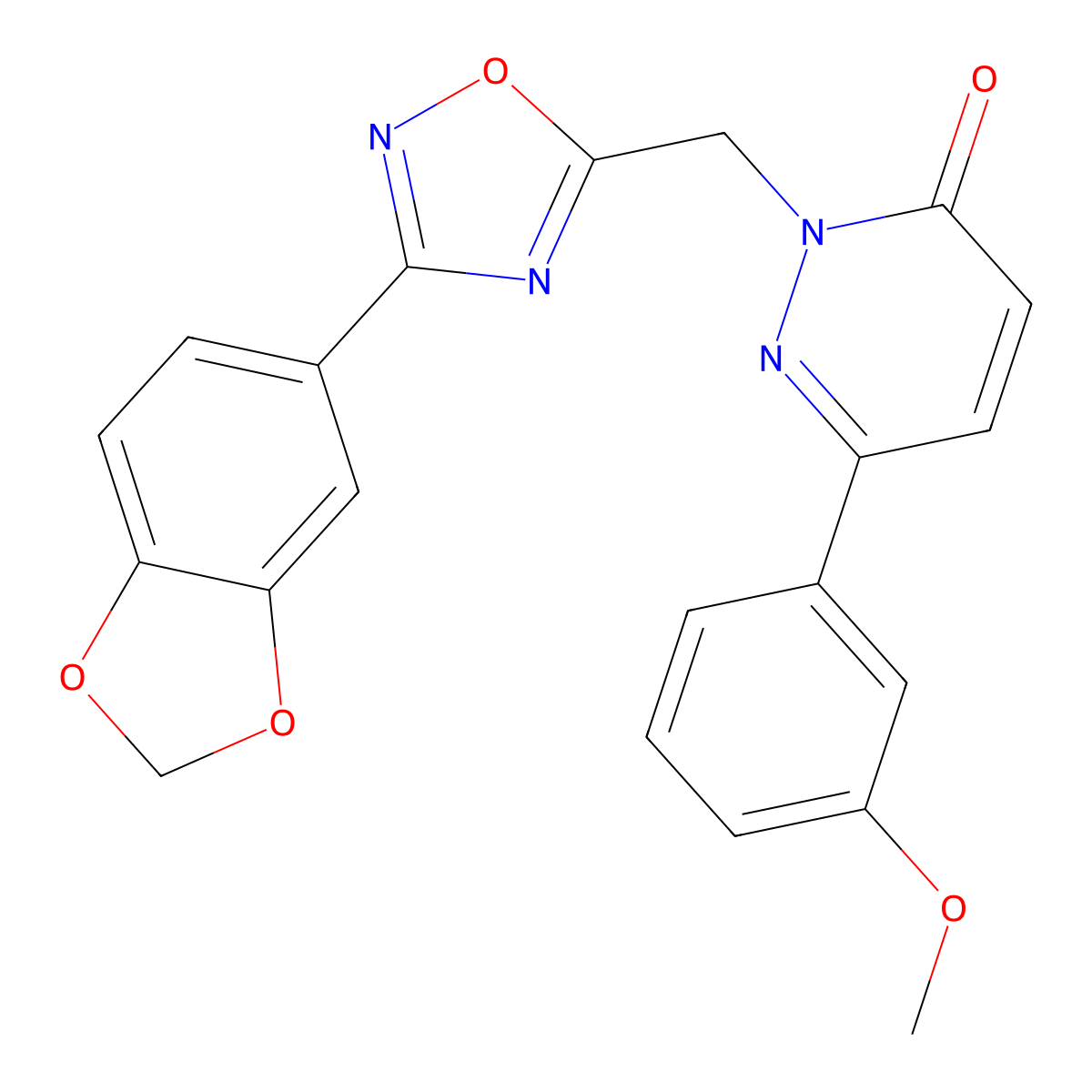 2-{[3-(2H-1,3-benzodioxol-5-yl)-1,2,4-oxadiazol-5-yl]methyl}-6-(3-methoxyphenyl)-2,3-dihydropyridazin-3-one molecular structure, CAS 1040631-52-4