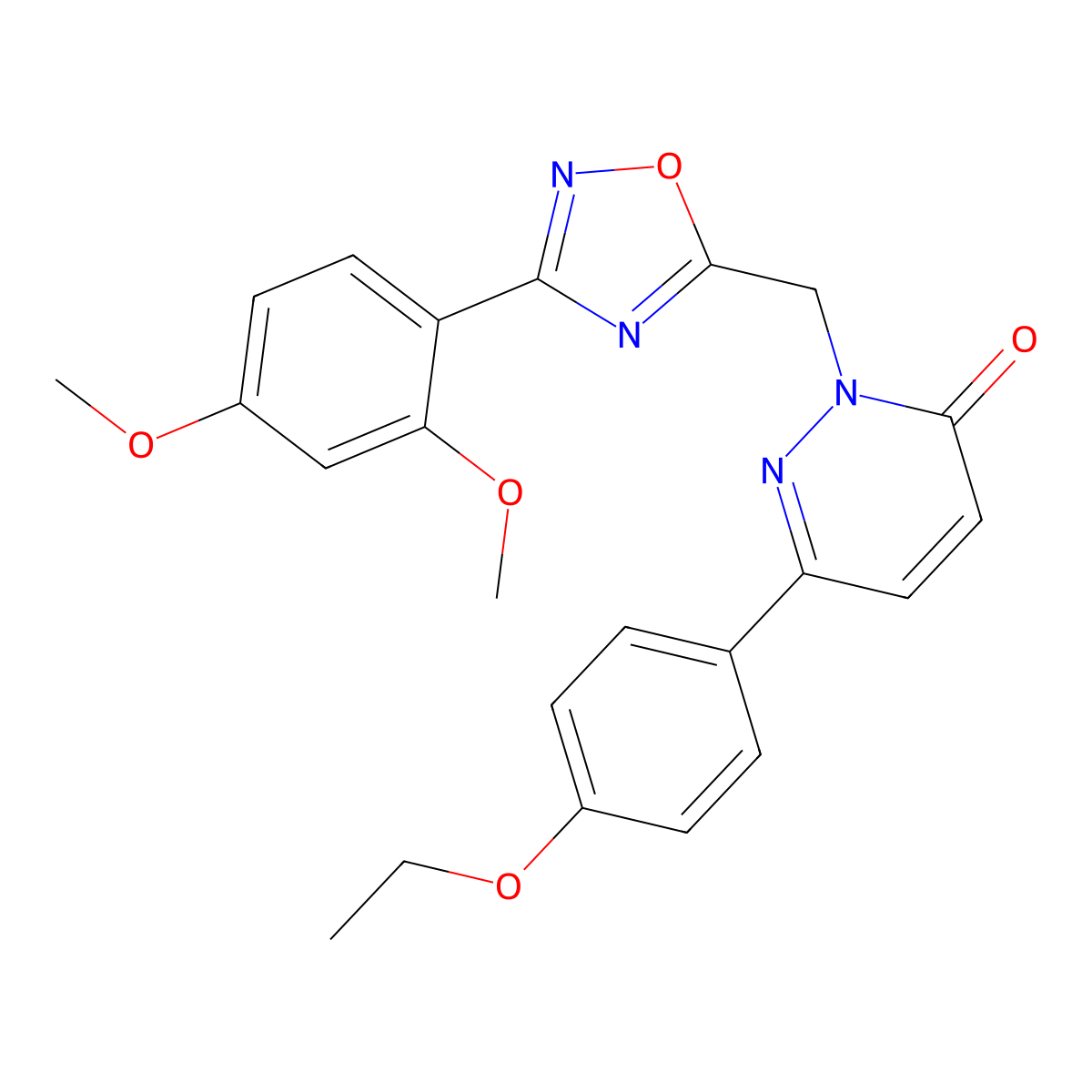 2-((3-(2,4-dimethoxyphenyl)-1,2,4-oxadiazol-5-yl)methyl)-6-(4-ethoxyphenyl)pyridazin-3(2H)-one molecular structure, CAS 1040631-66-0