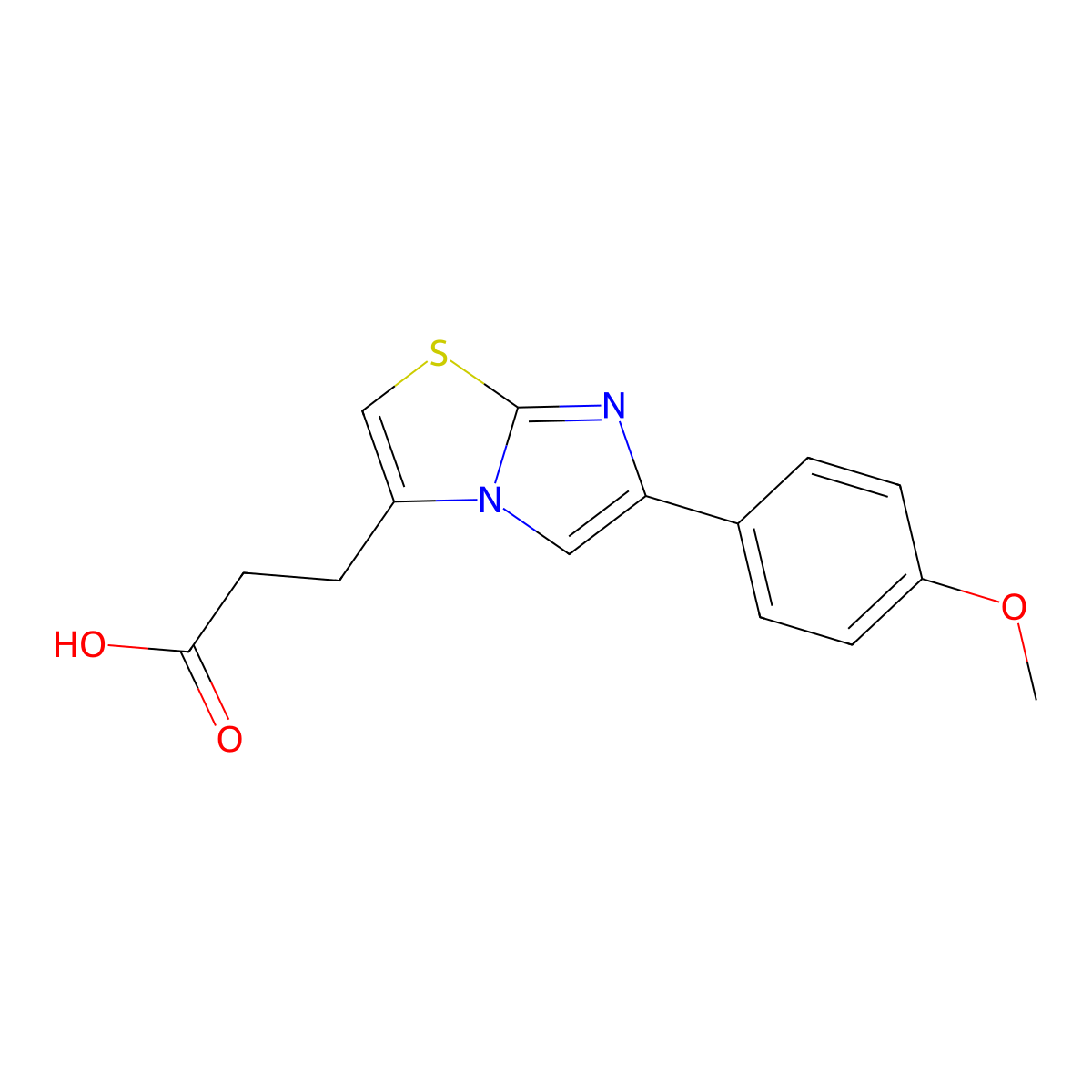 3-[6-(4-Methoxyphenyl)imidazo[2,1-b][1,3]thiazol-3-yl]propanoic acid molecular structure, CAS 1040631-69-3