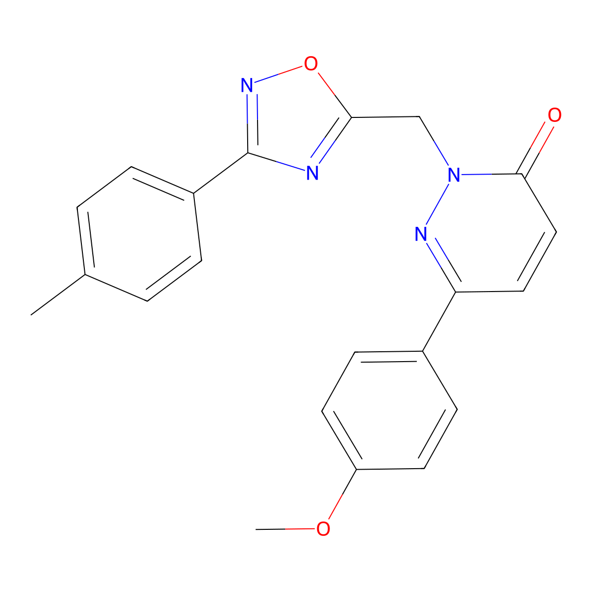 6-(4-methoxyphenyl)-2-((3-(p-tolyl)-1,2,4-oxadiazol-5-yl)methyl)pyridazin-3(2H)-one molecular structure, CAS 1040631-70-6