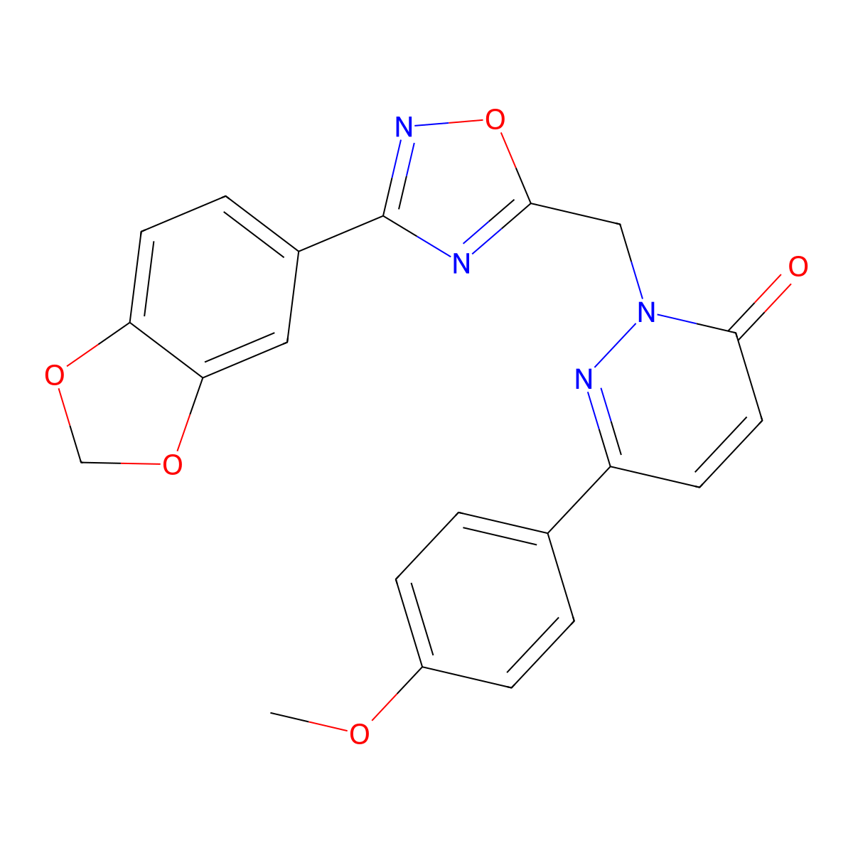 2-{[3-(2H-1,3-benzodioxol-5-yl)-1,2,4-oxadiazol-5-yl]methyl}-6-(4-methoxyphenyl)-2,3-dihydropyridazin-3-one molecular structure, CAS 1040631-75-1