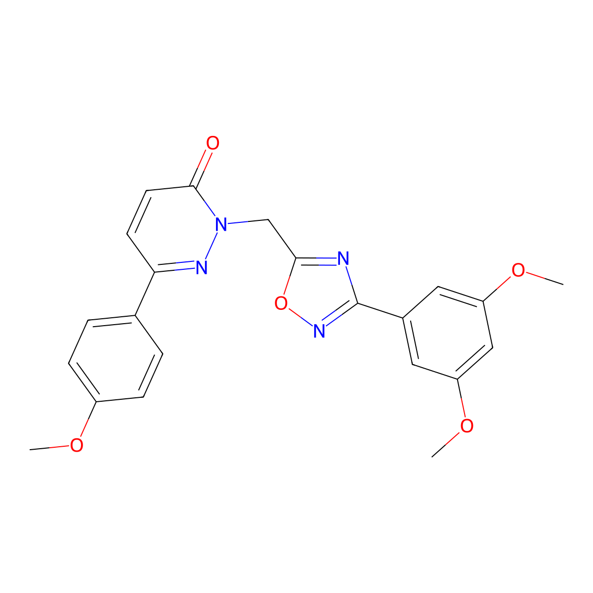 2-((3-(3,5-dimethoxyphenyl)-1,2,4-oxadiazol-5-yl)methyl)-6-(4-methoxyphenyl)pyridazin-3(2H)-one molecular structure, CAS 1040631-81-9