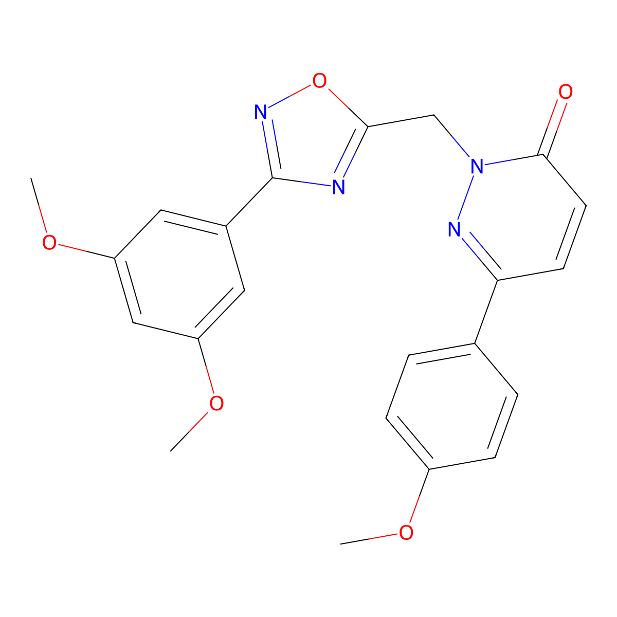2-((3-(3,5-dimethoxyphenyl)-1,2,4-oxadiazol-5-yl)methyl)-6-(4-methoxyphenyl)pyridazin-3(2H)-one molecular structure, CAS 1040631-81-9