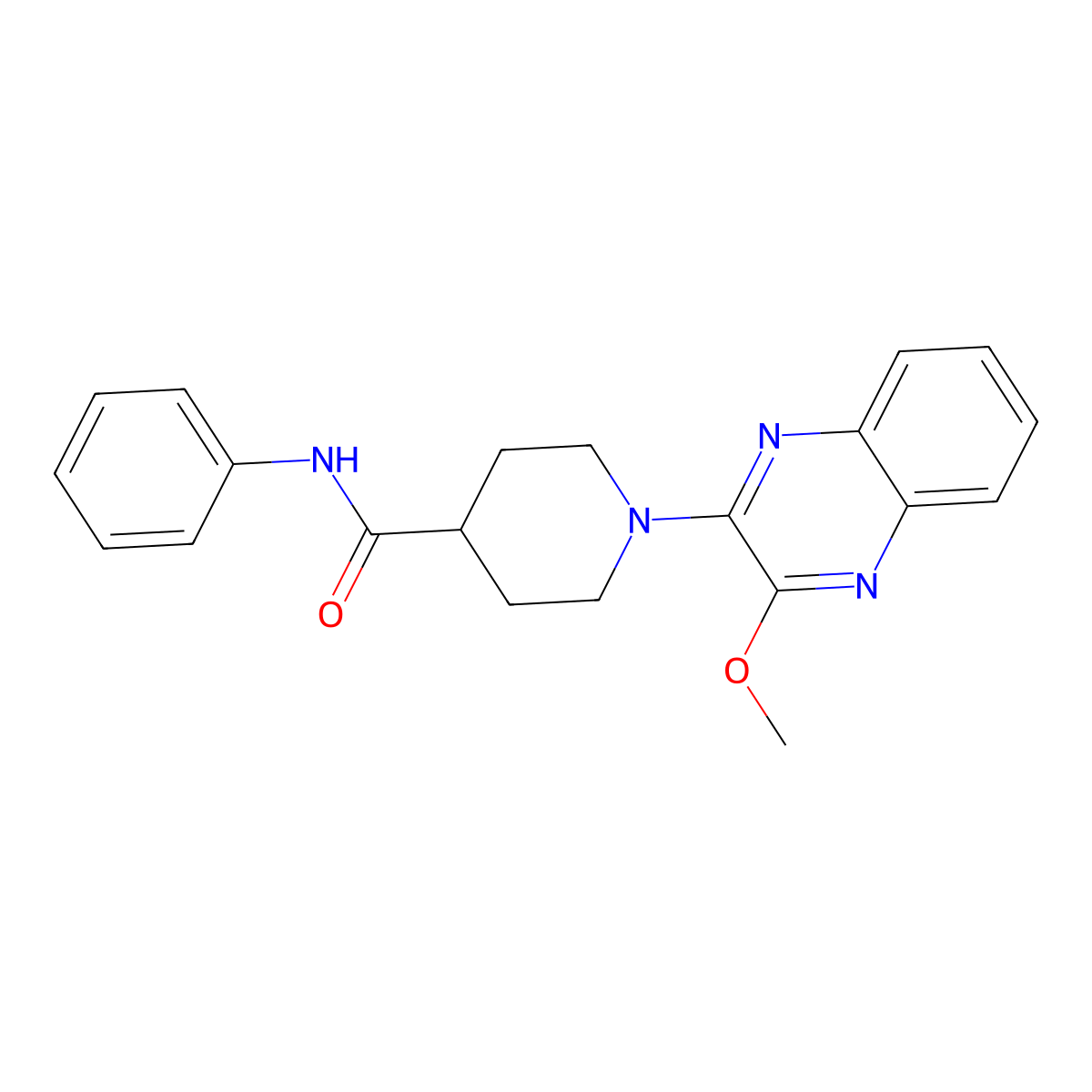 1-(3-methoxyquinoxalin-2-yl)-N-phenylpiperidine-4-carboxamide molecular structure, CAS 1040632-92-5
