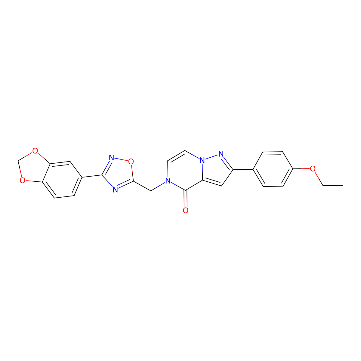 5-{[3-(2H-1,3-benzodioxol-5-yl)-1,2,4-oxadiazol-5-yl]methyl}-2-(4-ethoxyphenyl)-4H,5H-pyrazolo[1,5-a]pyrazin-4-one molecular structure, CAS 1040633-91-7