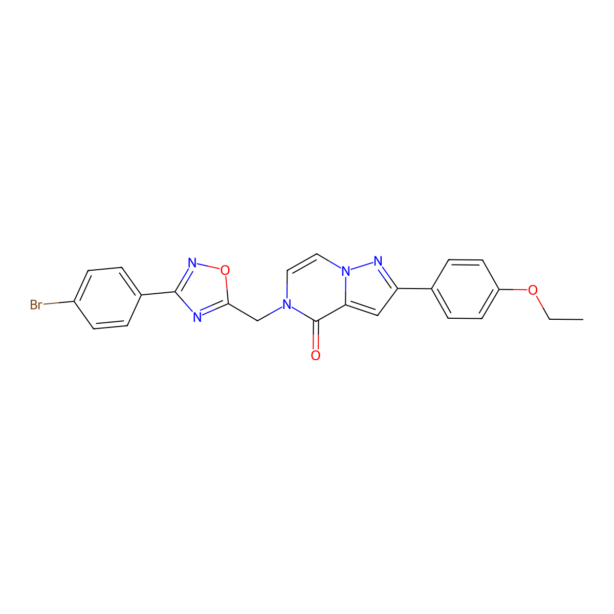 5-{[3-(4-bromophenyl)-1,2,4-oxadiazol-5-yl]methyl}-2-(4-ethoxyphenyl)-4H,5H-pyrazolo[1,5-a]pyrazin-4-one molecular structure, CAS 1040633-98-4