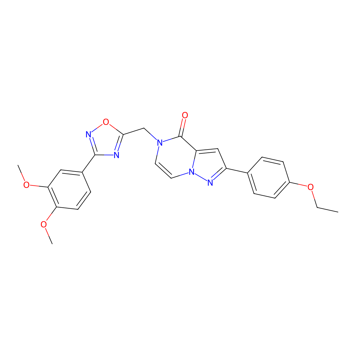 5-{[3-(3,4-dimethoxyphenyl)-1,2,4-oxadiazol-5-yl]methyl}-2-(4-ethoxyphenyl)-4H,5H-pyrazolo[1,5-a]pyrazin-4-one molecular structure, CAS 1040634-05-6