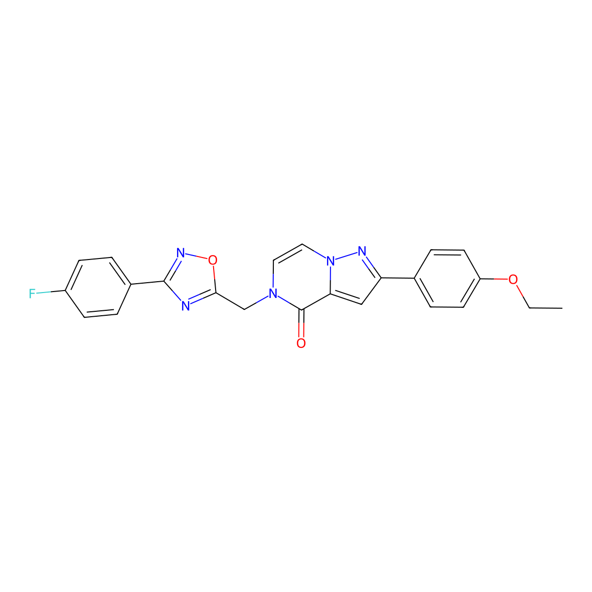 2-(4-ethoxyphenyl)-5-{[3-(4-fluorophenyl)-1,2,4-oxadiazol-5-yl]methyl}-4H,5H-pyrazolo[1,5-a]pyrazin-4-one molecular structure, CAS 1040634-19-2