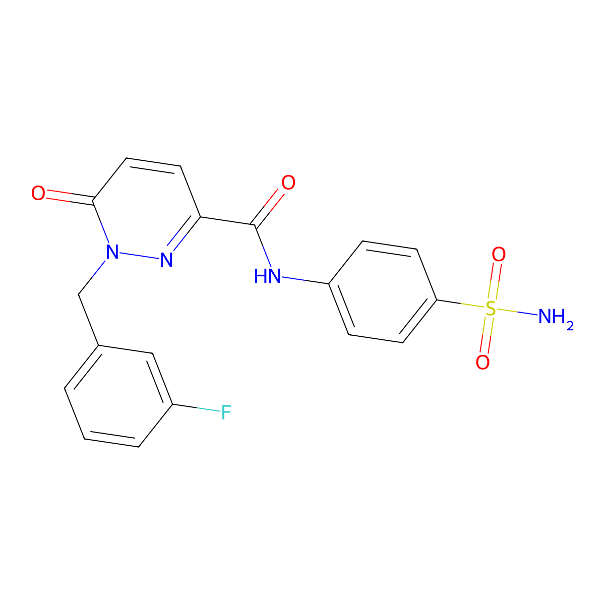 1-(3-fluorobenzyl)-6-oxo-N-(4-sulfamoylphenyl)-1,6-dihydropyridazine-3-carboxamide molecular structure, CAS 1040634-42-1