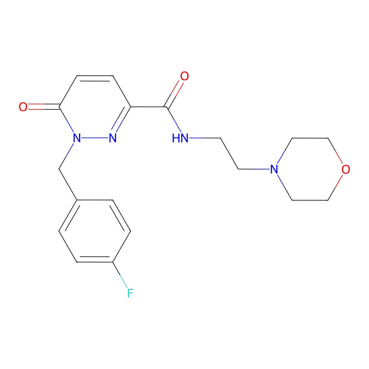 1-[(4-fluorophenyl)methyl]-N-[2-(morpholin-4-yl)ethyl]-6-oxo-1,6-dihydropyridazine-3-carboxamide molecular structure, CAS 1040634-50-1