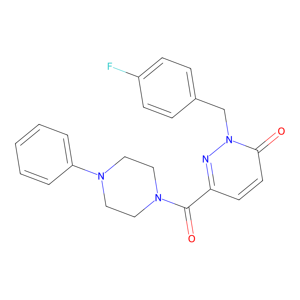 2-[(4-Fluorophenyl)methyl]-6-(4-phenylpiperazine-1-carbonyl)-2,3-dihydropyridazin-3-one molecular structure, CAS 1040634-82-9