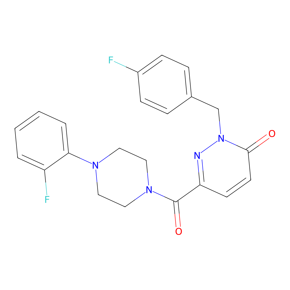 2-[(4-Fluorophenyl)methyl]-6-[4-(2-fluorophenyl)piperazine-1-carbonyl]-2,3-dihydropyridazin-3-one molecular structure, CAS 1040634-90-9