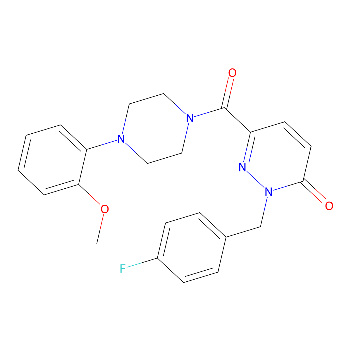 2-[(4-Fluorophenyl)methyl]-6-[4-(2-methoxyphenyl)piperazine-1-carbonyl]-2,3-dihydropyridazin-3-one molecular structure, CAS 1040635-14-0