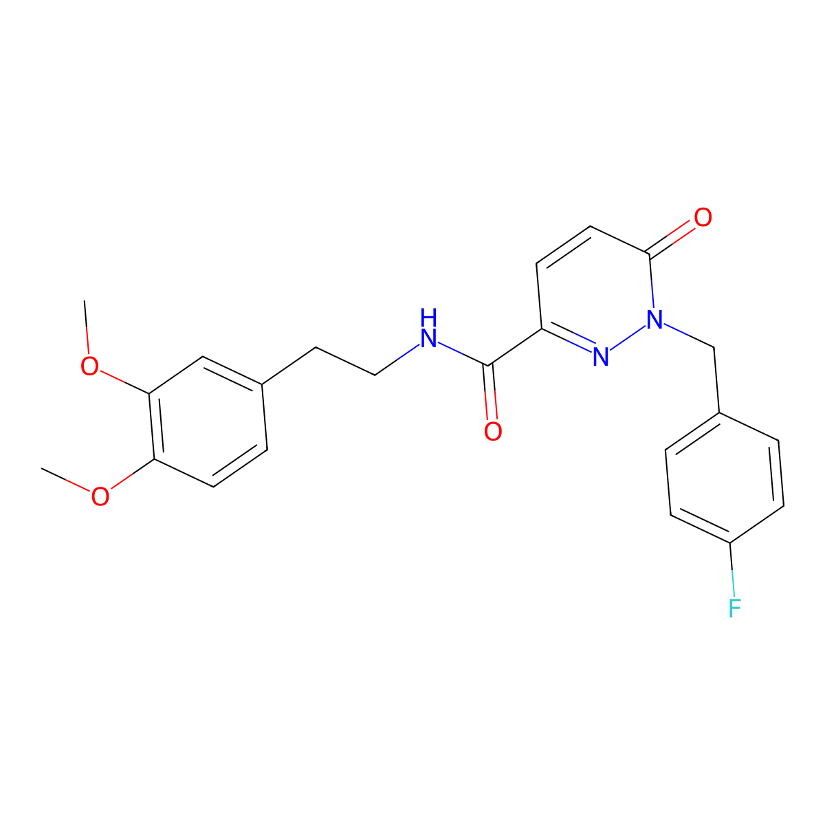 N-[2-(3,4-dimethoxyphenyl)ethyl]-1-[(4-fluorophenyl)methyl]-6-oxo-1,6-dihydropyridazine-3-carboxamide molecular structure, CAS 1040635-30-0